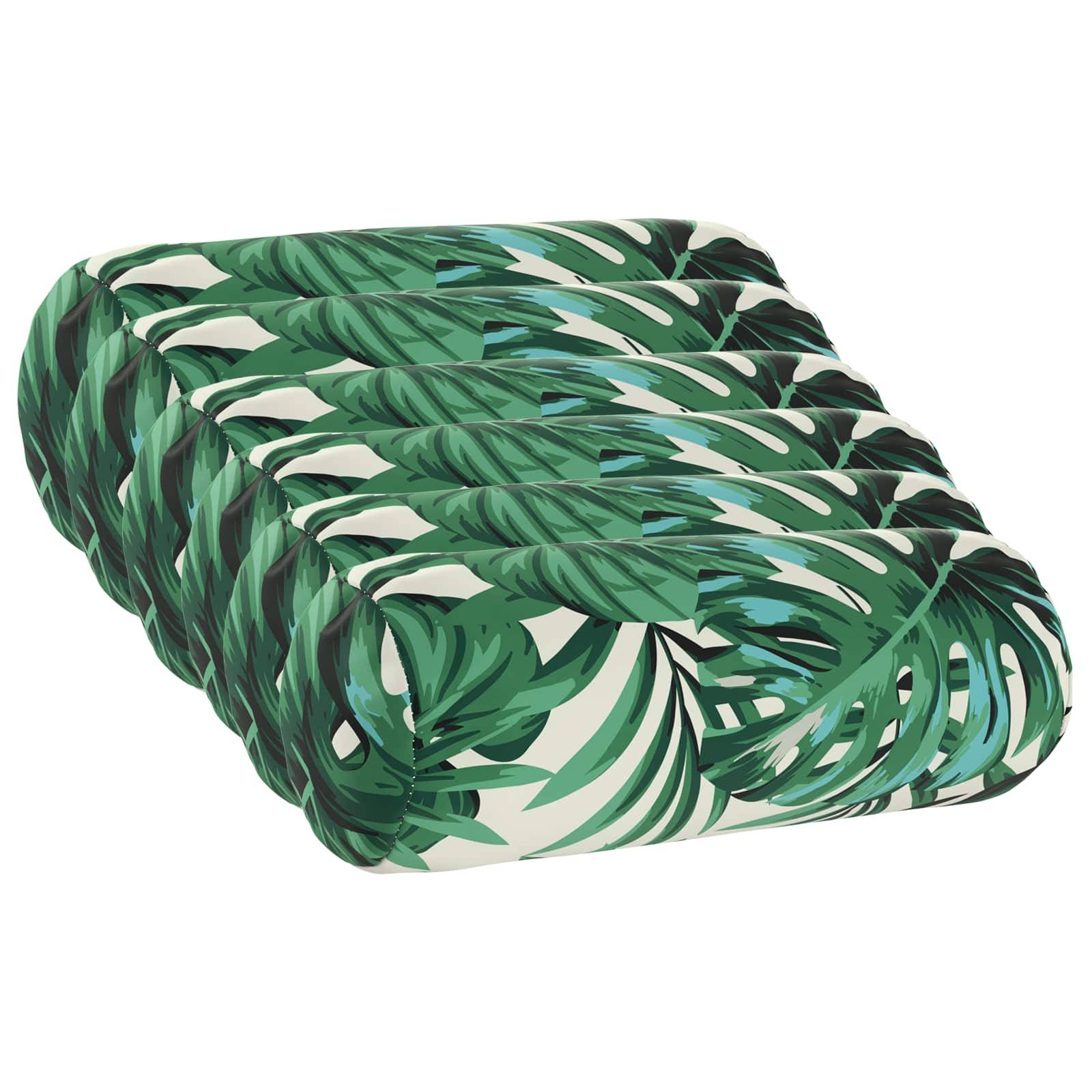 vidaXL Kissenbezug 6 pcs HEERLEN Blattmuster Ø 15 x 40 cm Polyester