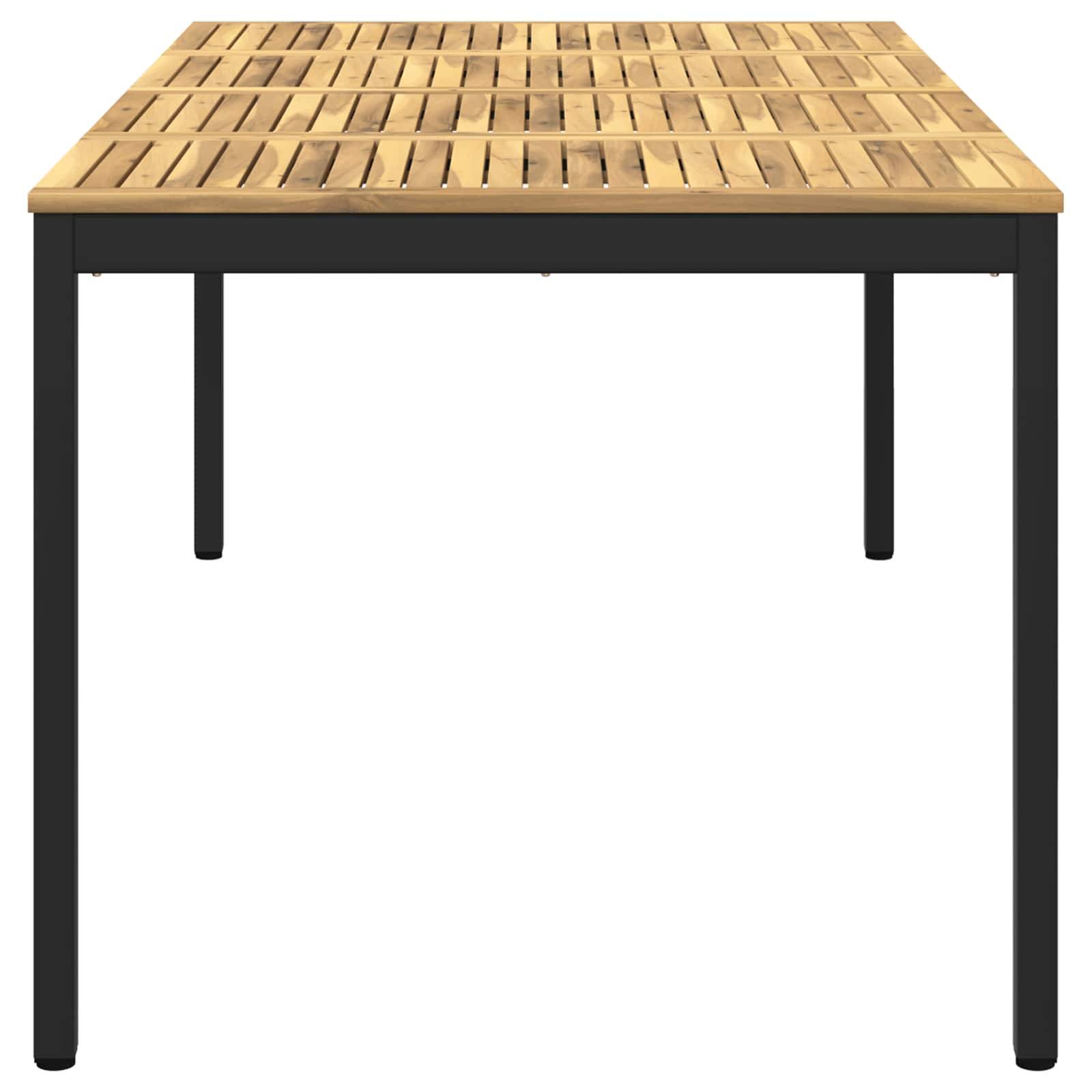 vidaXL Gartentisch Weiß und Schwarz 196 x 100,5 x 75 cm