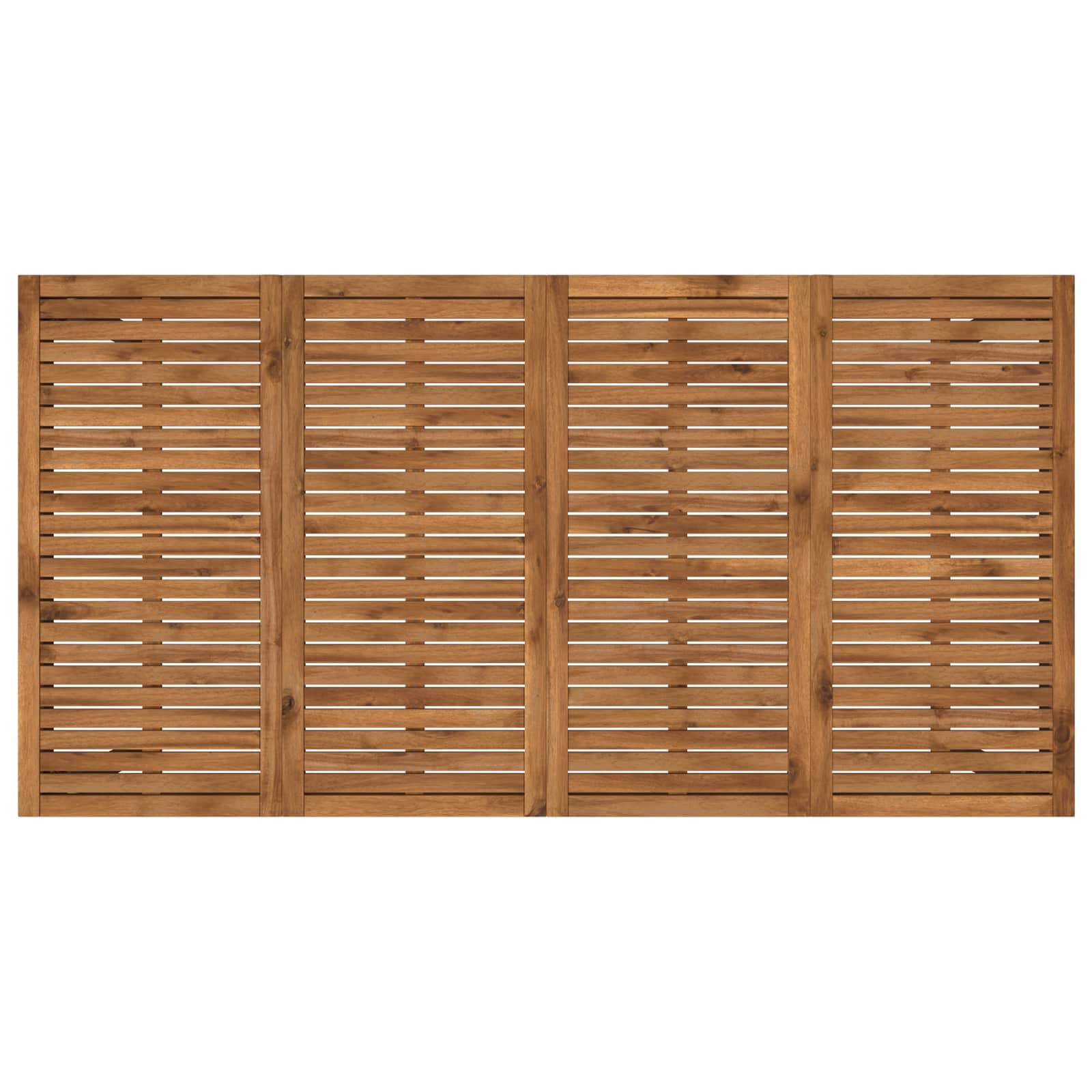 vidaXL Gartentisch Natürlich und Schwarz 196 x 100,5 x 75 cm