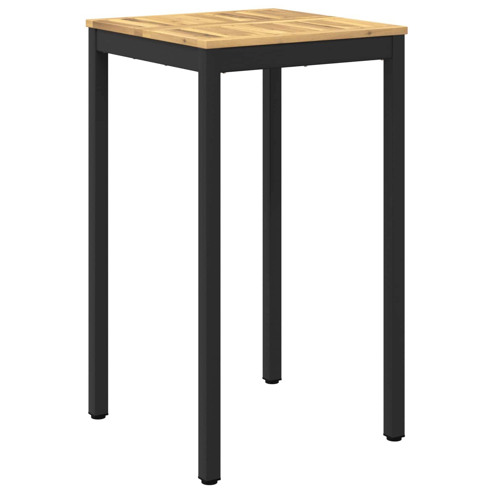 vidaXL Gartenbar-Tisch Weiß und Schwarz 60 x 60,5 x 105 cm