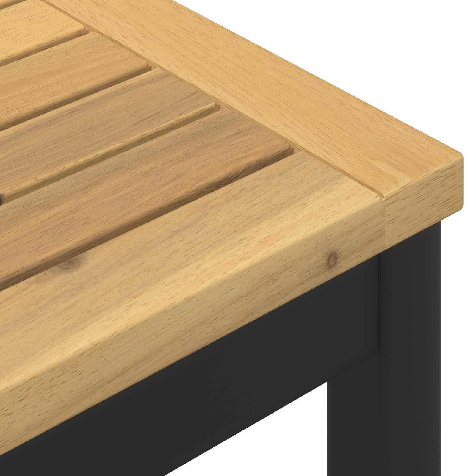 vidaXL Gartenbar-Tisch Weiß und Schwarz 60 x 60,5 x 105 cm