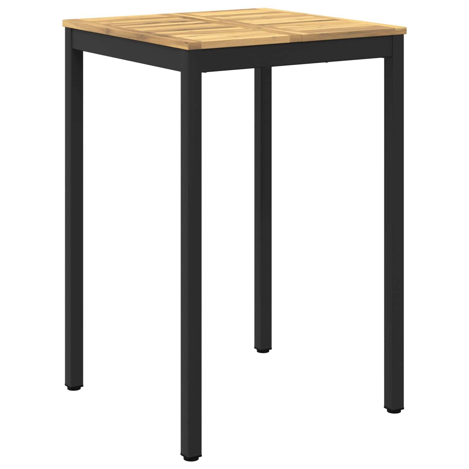 vidaXL Gartenbar-Tisch Weiß und Schwarz 70 x 68,5 x 105 cm