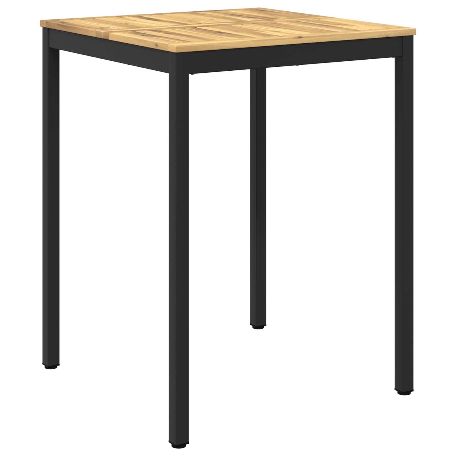 vidaXL Gartenbar-Tisch Weiß und Schwarz 80 x 80,5 x 105 cm
