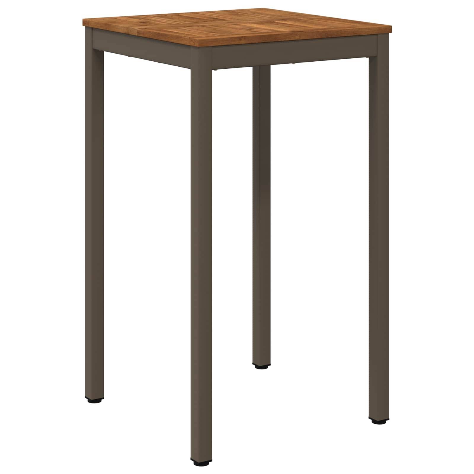 vidaXL Gartenbar-Tisch Natur und Kaffee 60 x 60,5 x 105 cm