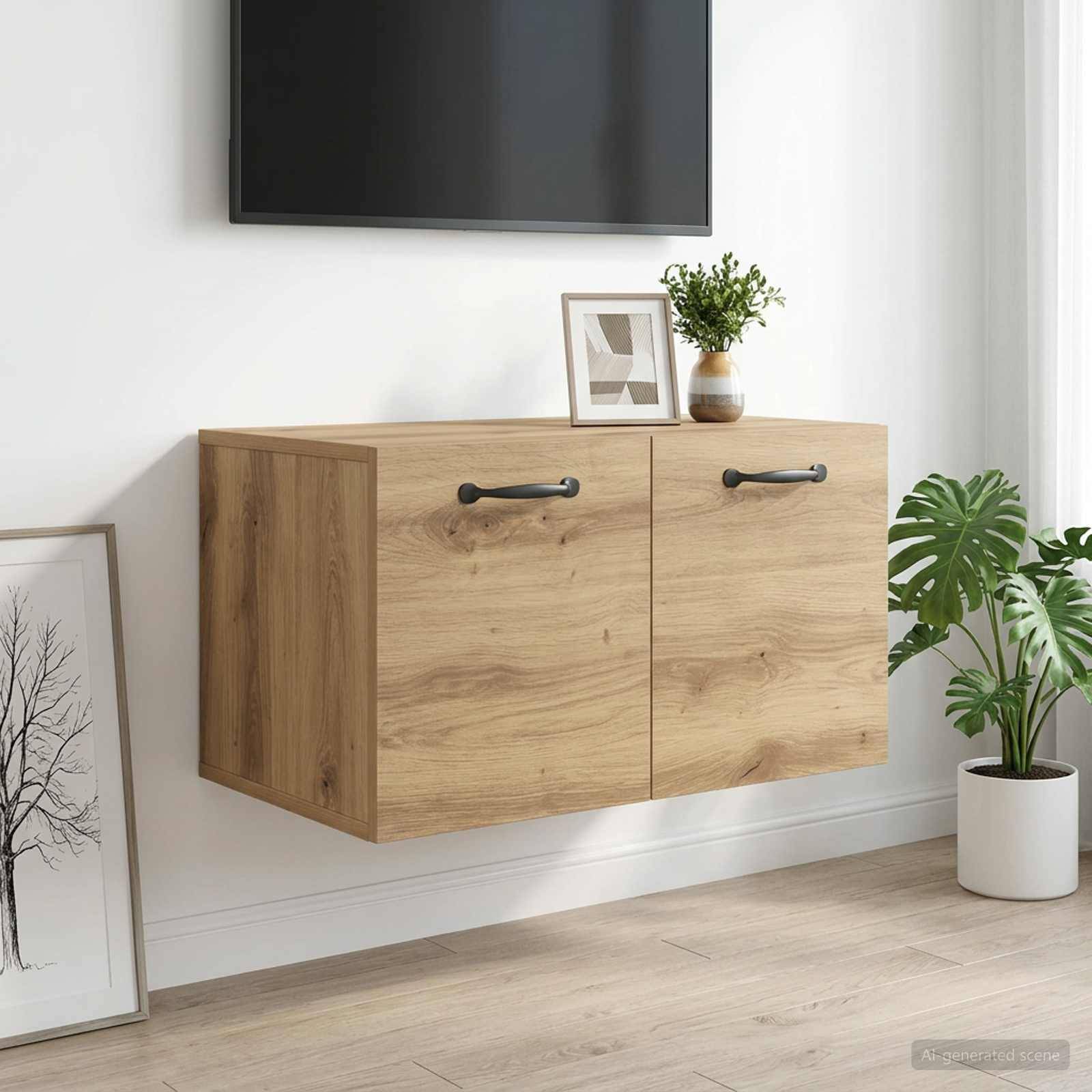 vidaXL Hängeschrank 60 x 36,5 x 35 cm Holzwerkstoff Artisan-Eiche