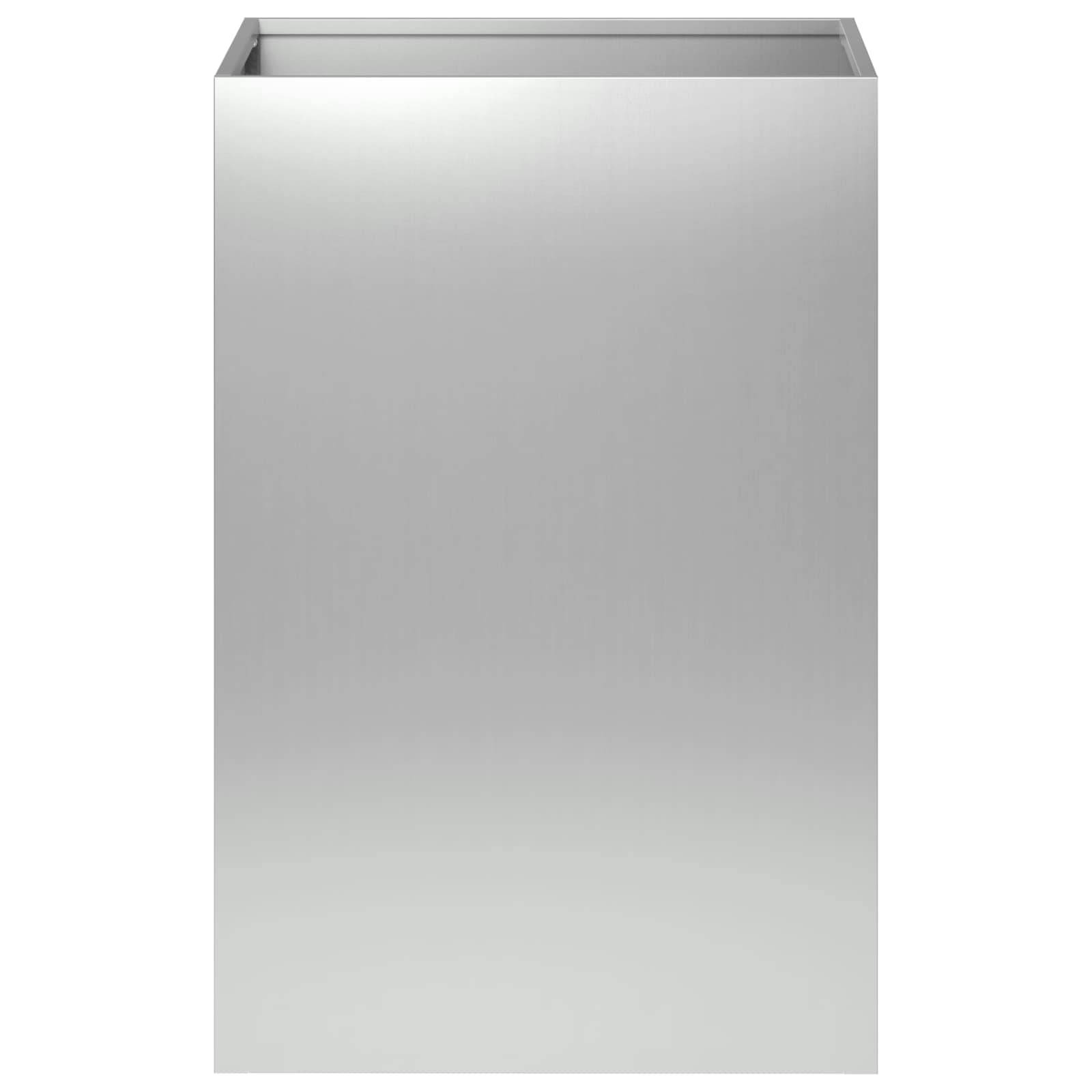 vidaXL Garten-Pflanzgefäß Silber 40 x 40 x 60 cm Verzinkter Stahl