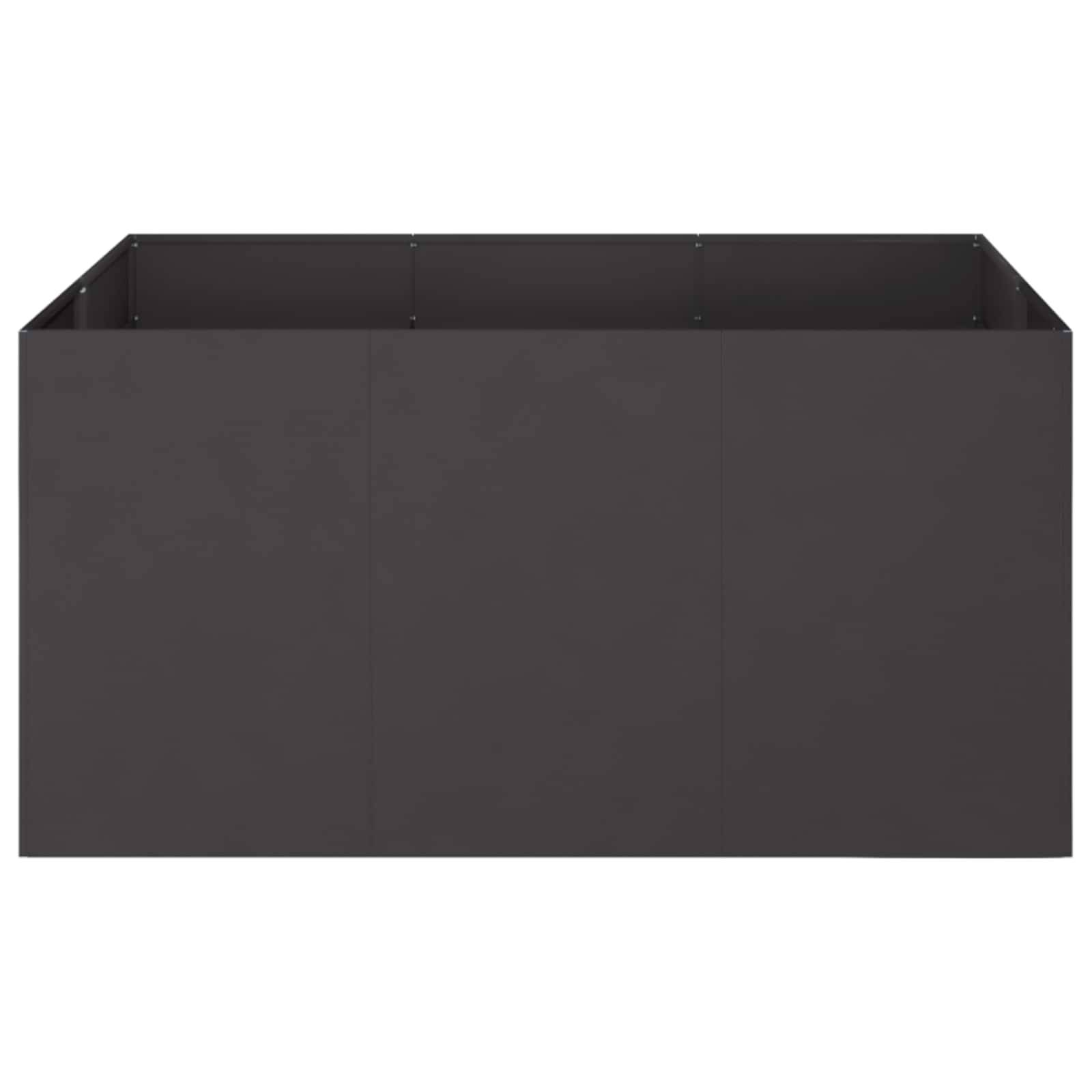 vidaXL Garten-Pflanzgefäß Schwarz 120 x 80 x 60 cm Kaltgewalzter Stahl