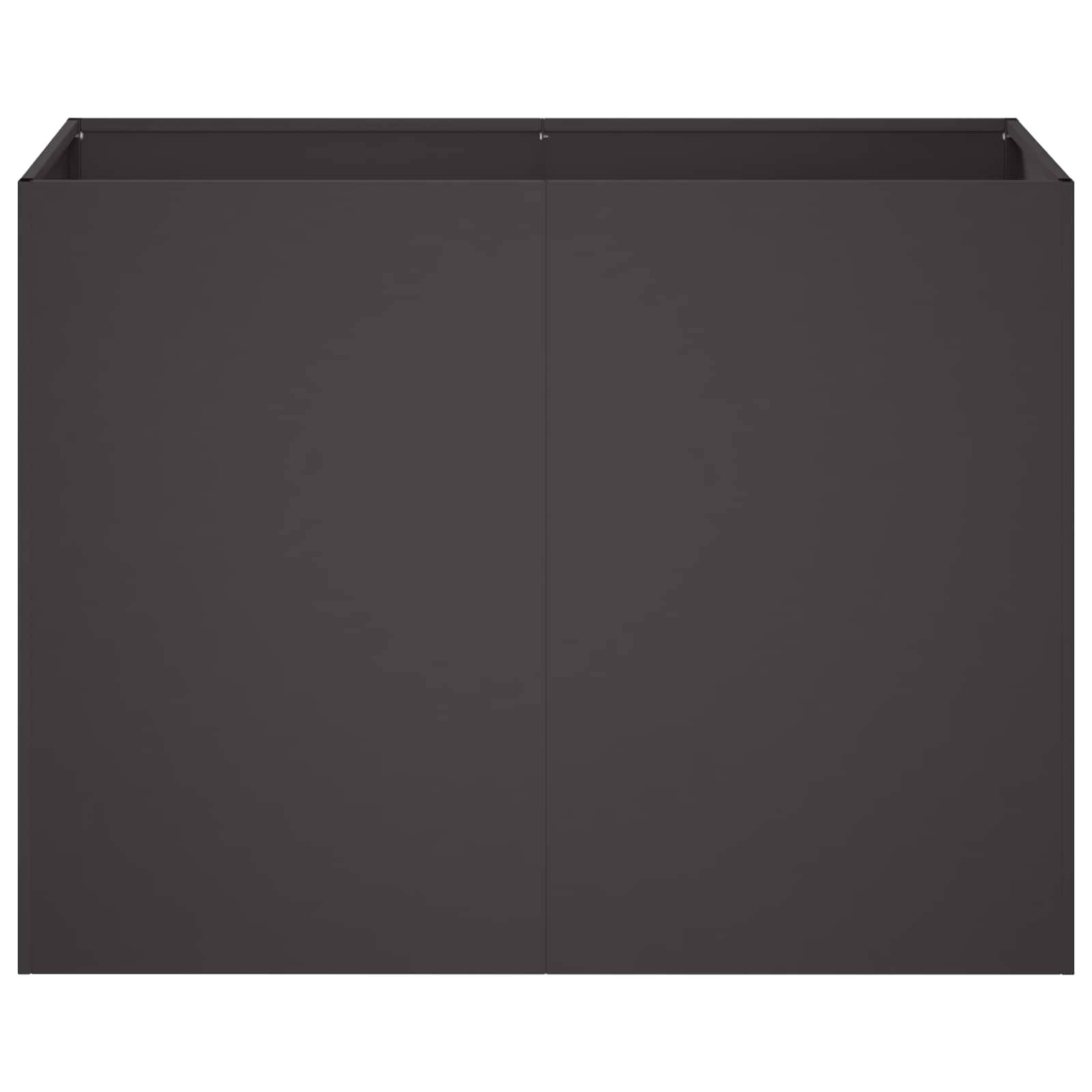 vidaXL Garten-Pflanzgefäß Schwarz 80 x 40 x 60 cm Kaltgewalzter Stahl