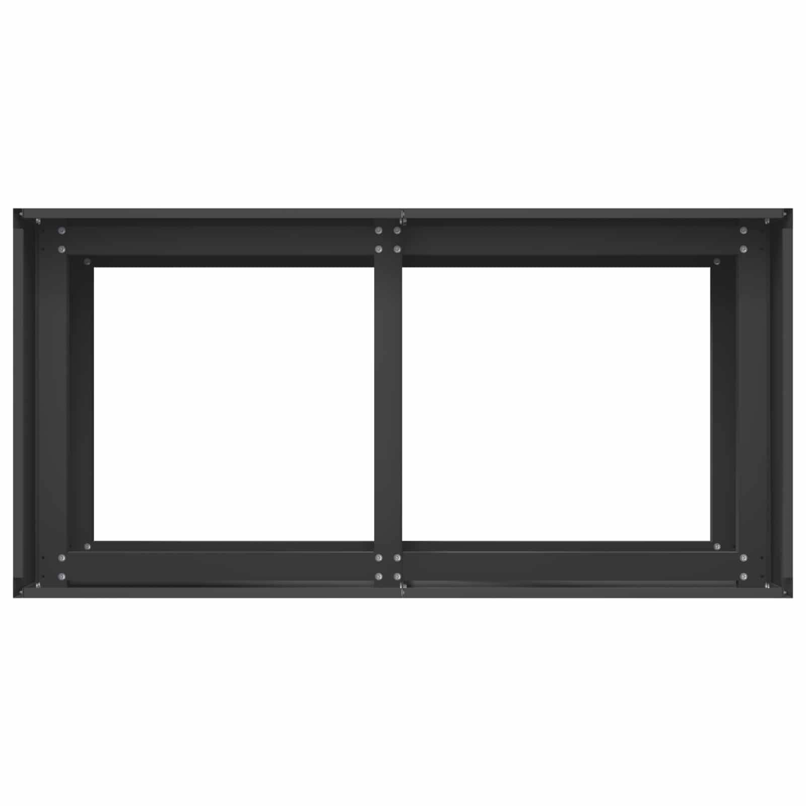 vidaXL Garten-Pflanzgefäß Schwarz 80 x 40 x 60 cm Kaltgewalzter Stahl