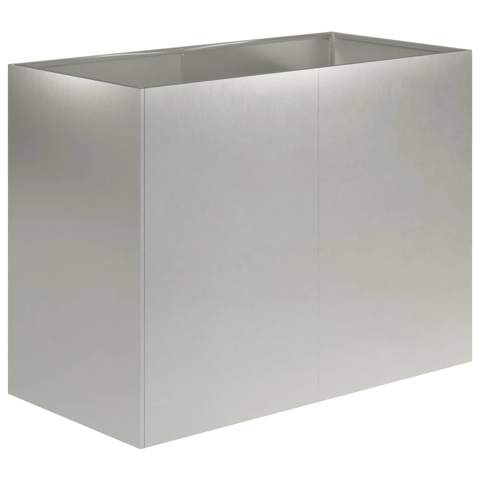 vidaXL Garten-Pflanzgefäß Silber 80 x 40 x 60 cm Edelstahl