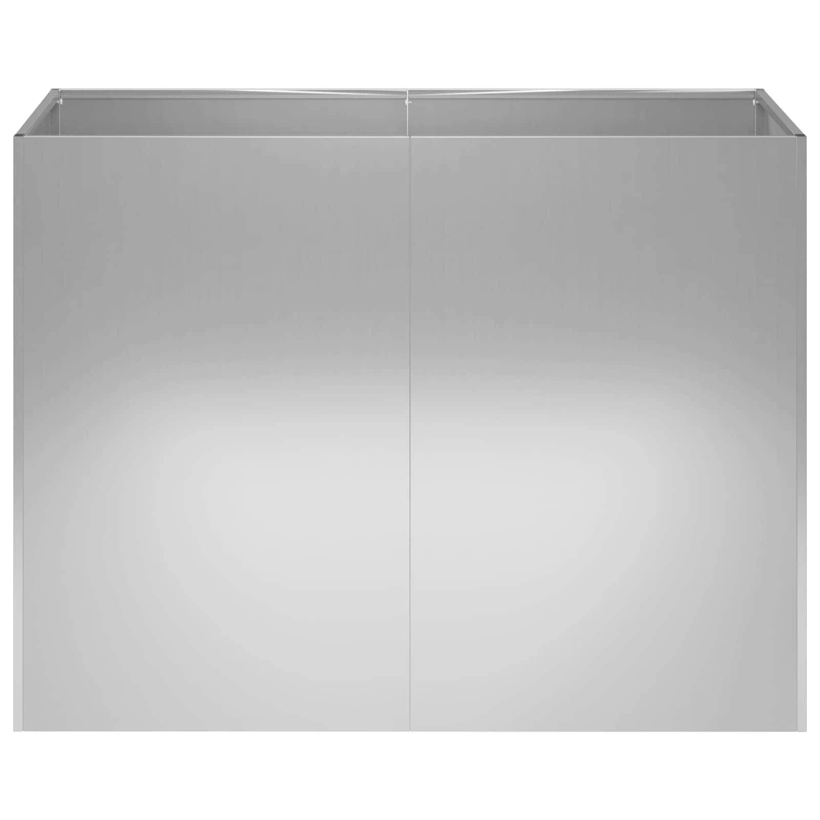 vidaXL Garten-Pflanzgefäß Silber 80 x 40 x 60 cm Verzinkter Stahl