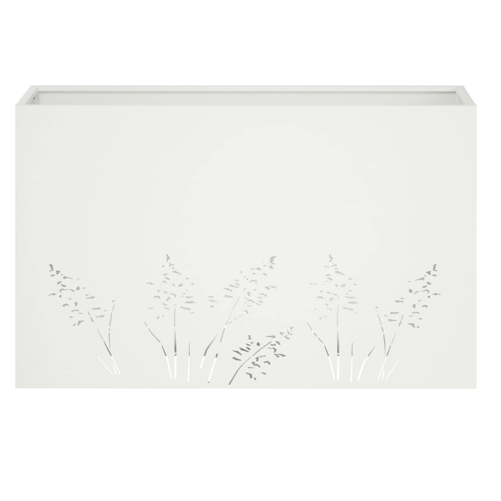 vidaXL Garten-Pflanzgefäß Weiß 80 x 30 x 49 cm Kaltgewalzter Stahl
