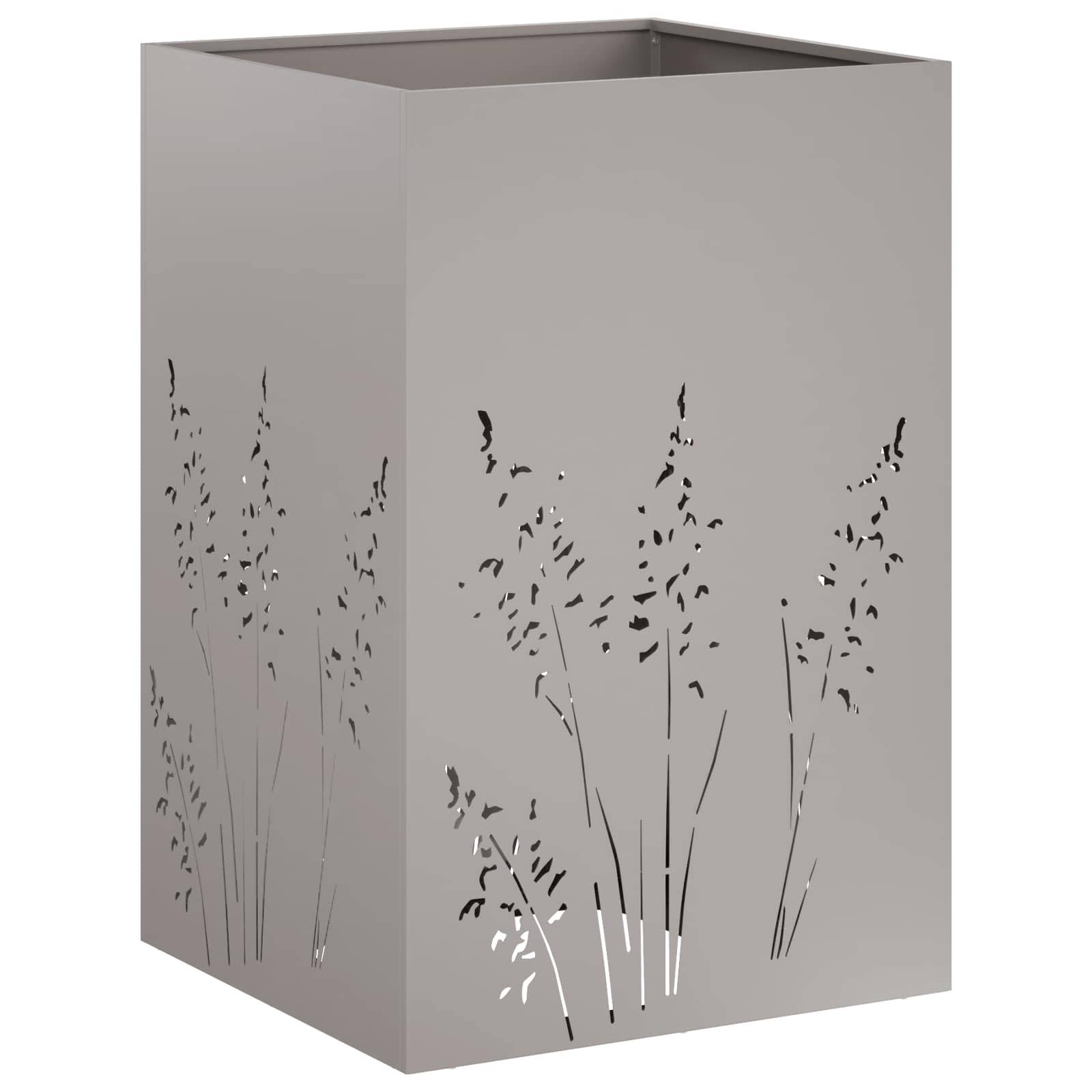 vidaXL Garten-Pflanzgefäß Rostoptik 50 x 50 x 75 cm Wetterfeststahl