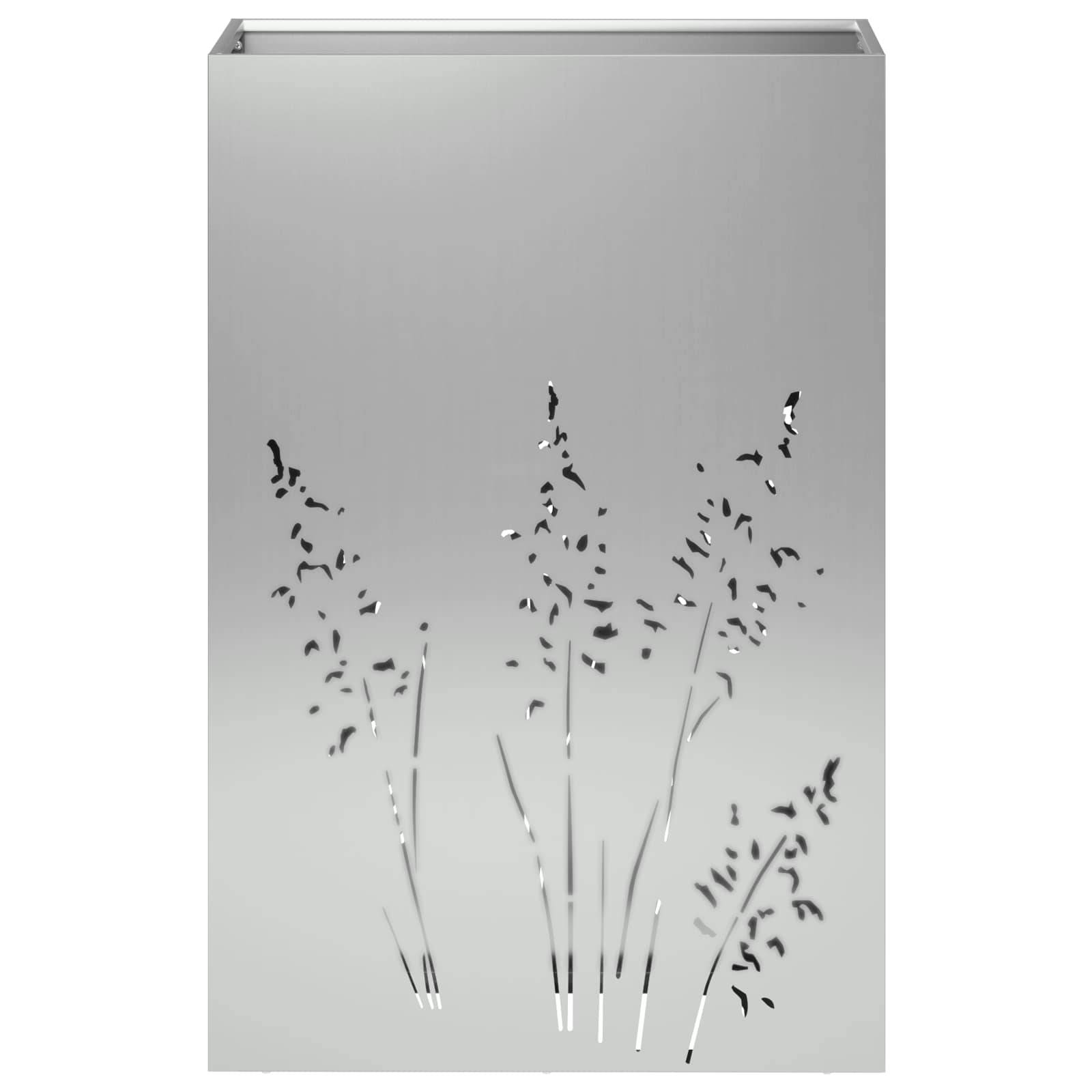 vidaXL Garten-Pflanzgefäß Silber 50 x 30 x 75 cm Verzinkter Stahl