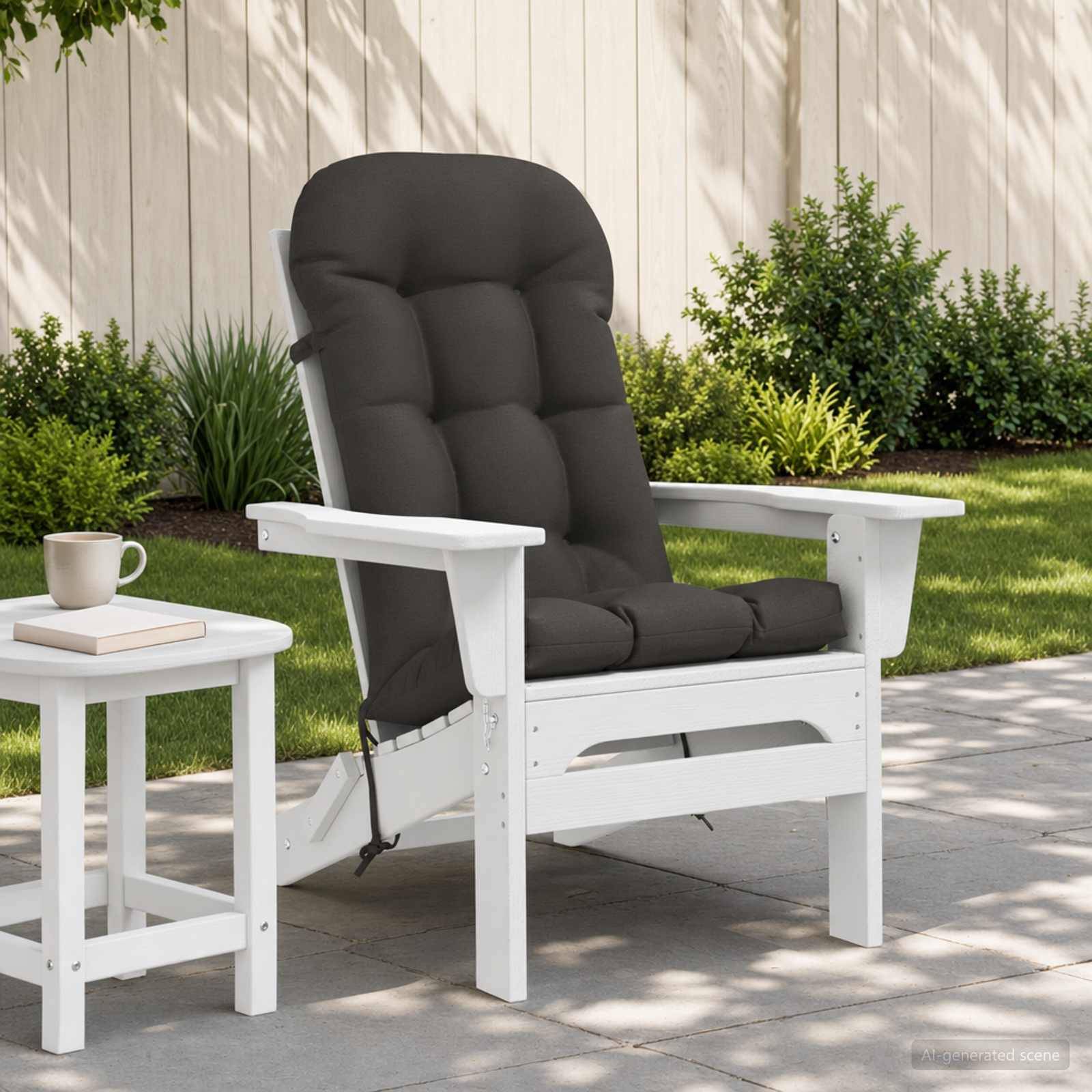 vidaXL Sonnen-Lounger Kissen PUTTEN 100 % Polyester Anthrazit