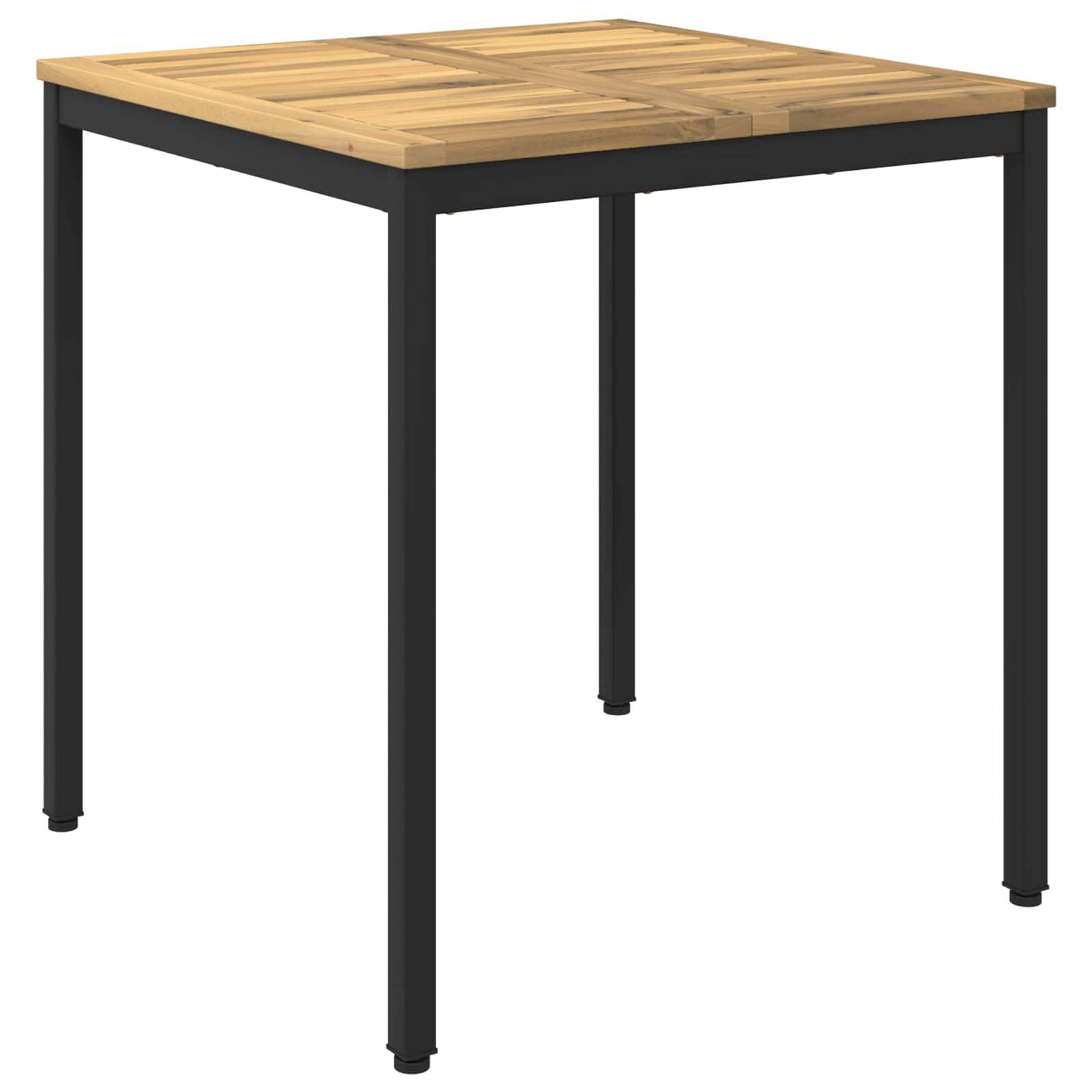 vidaXL Gartentisch Weiß und Schwarz 70 x 68,5 x 75 cm
