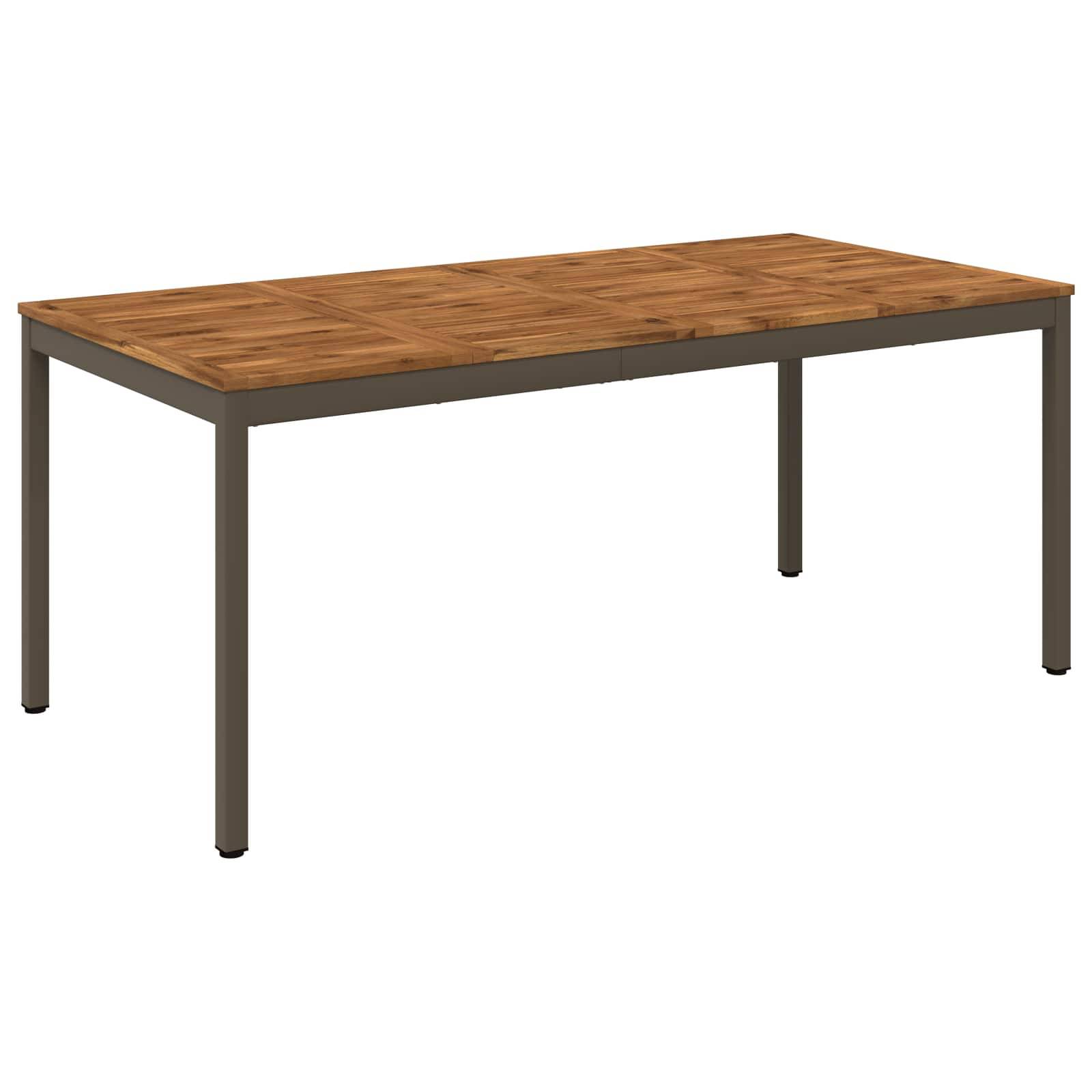 vidaXL Gartentisch Natur und Kaffee 147 x 88,5 x 75 cm