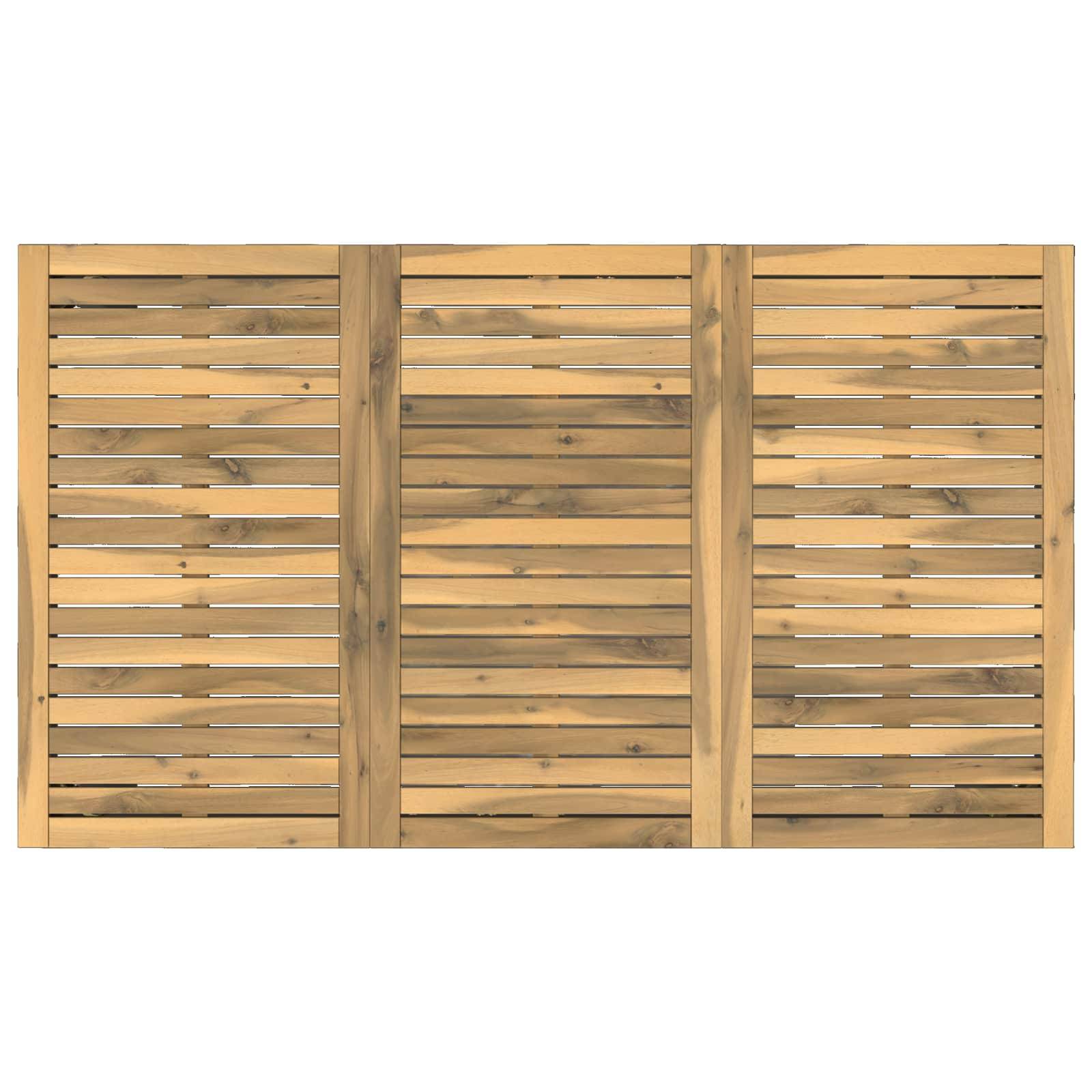 vidaXL Gartentisch Weiß und Schwarz 141 x 80,5 x 75 cm