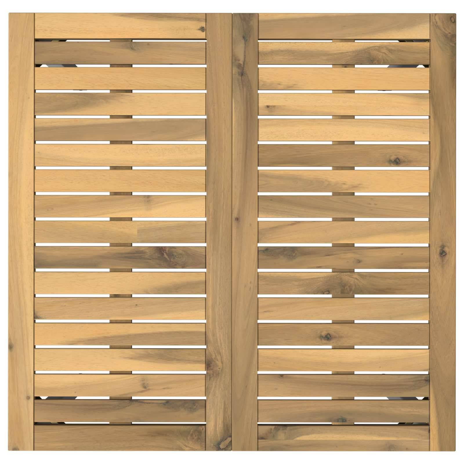 vidaXL Gartentisch Weiß 70 x 68,5 x 75 cm Massivholz Akazie