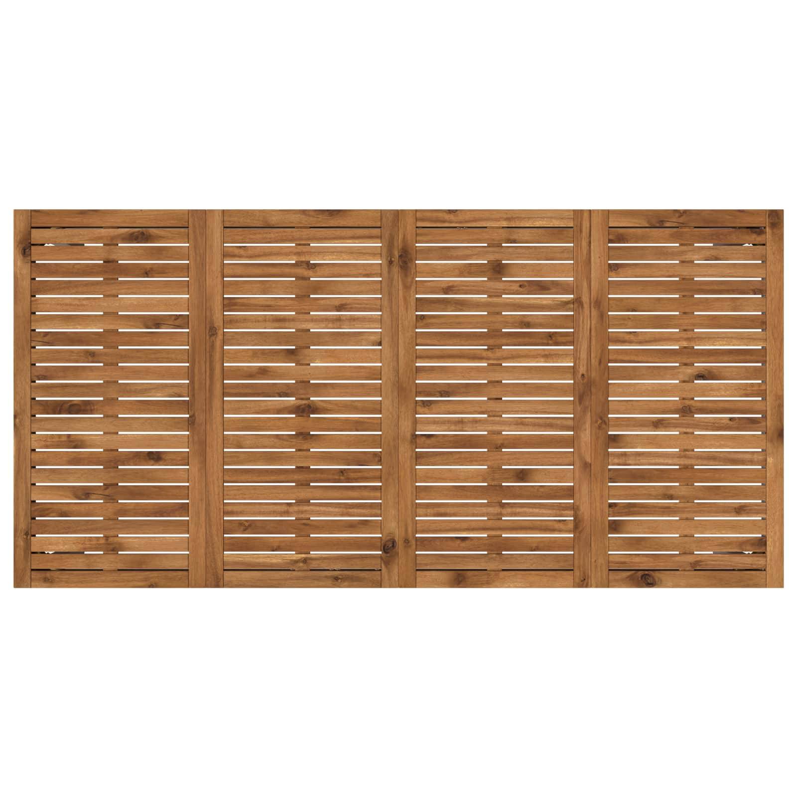 vidaXL Gartentisch Natürlich und Weiß 147 x 88,5 x 75 cm