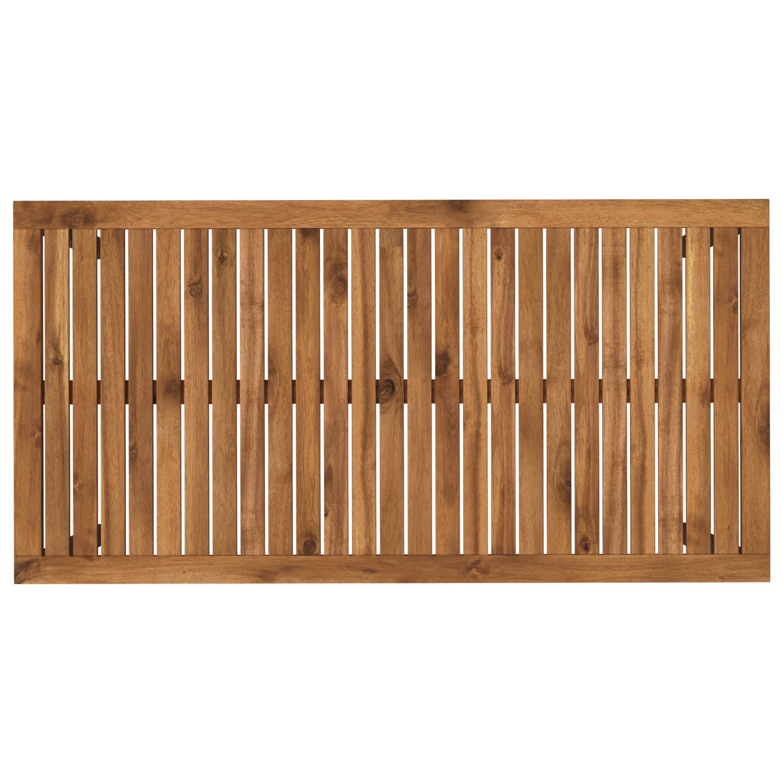 vidaXL Gartentisch Natürlich und Schwarz 108,5 x 55 x 75 cm
