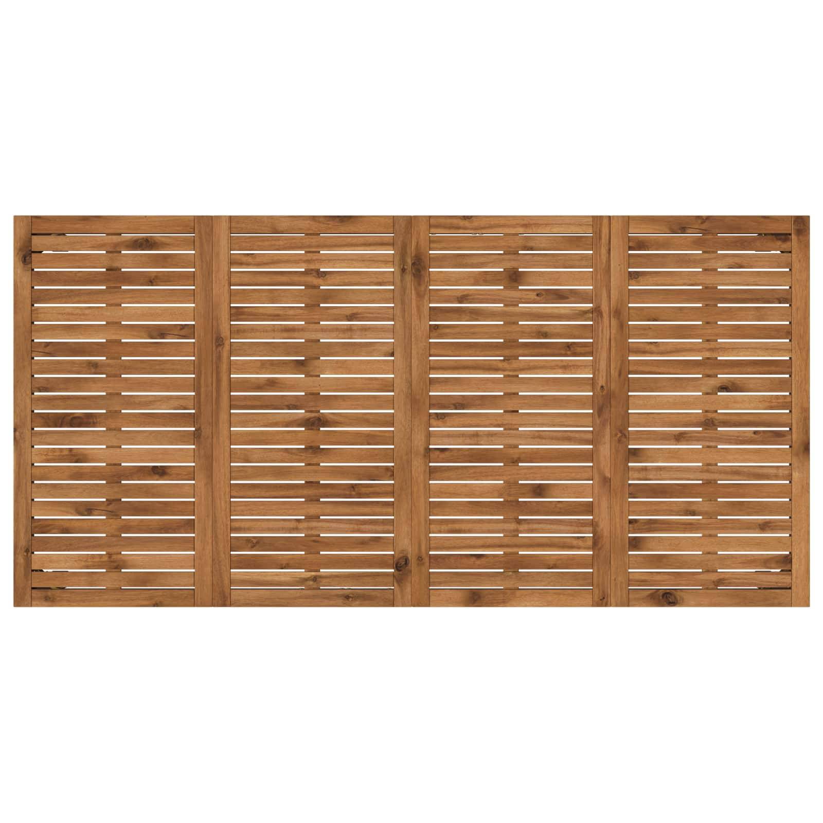 vidaXL Gartentisch Natürlich und Schwarz 180 x 88,5 x 75 cm