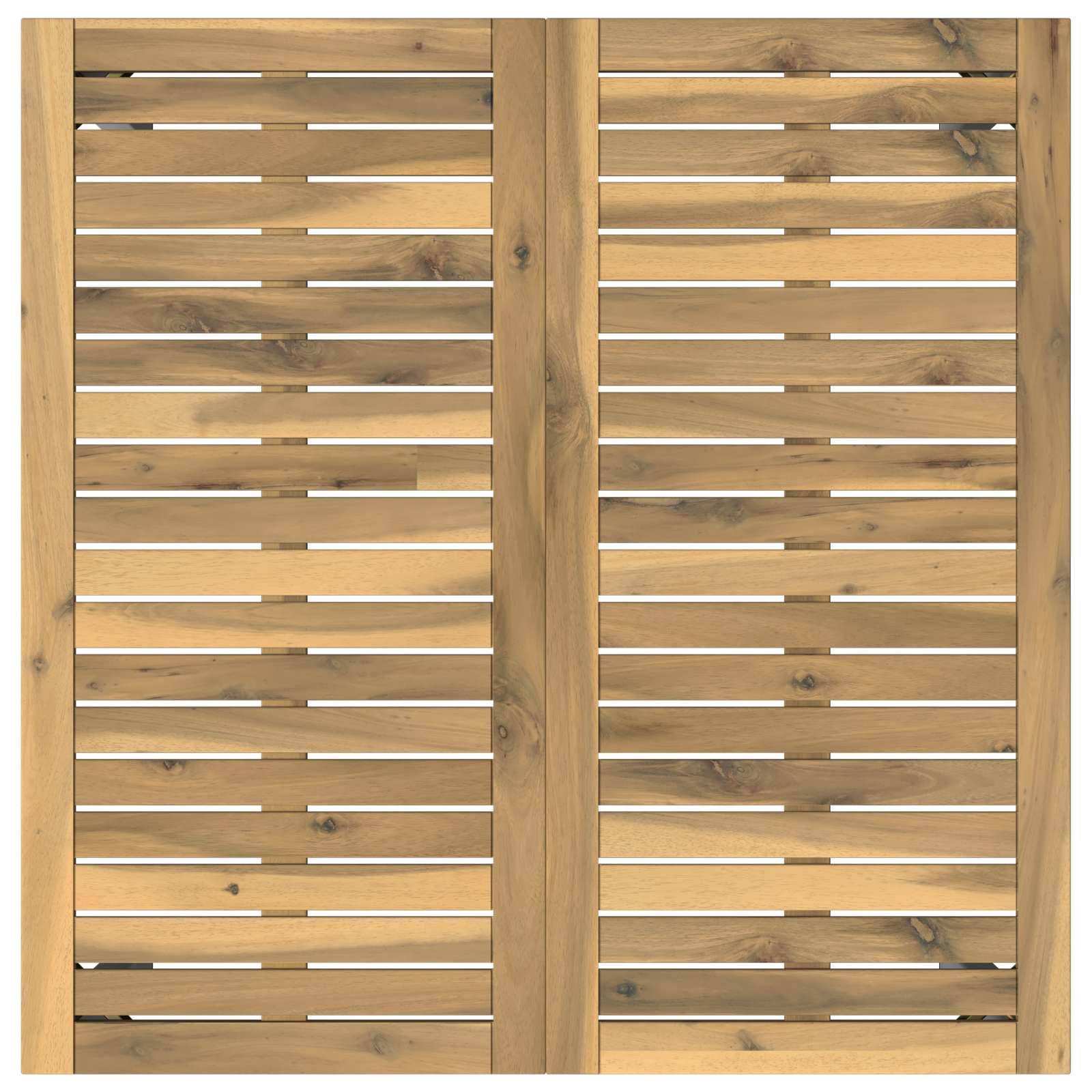vidaXL Gartentisch Weiß und Schwarz 80 x 80,5 x 75 cm
