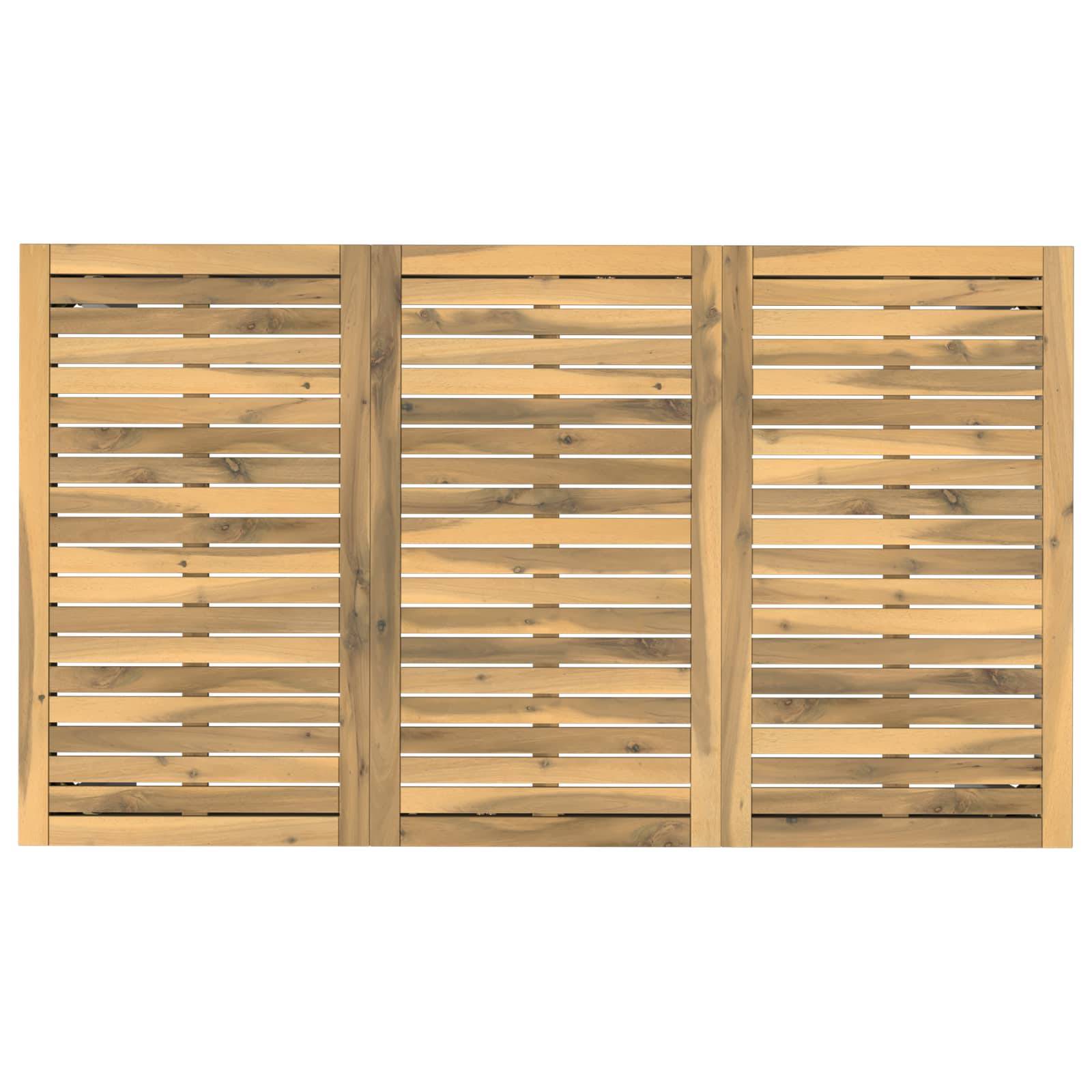 vidaXL Gartentisch Weiß 141 x 80,5 x 75 cm Massivholz Akazie
