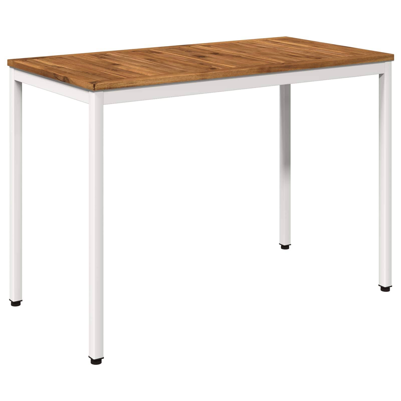 vidaXL Gartentisch Natürlich und Weiß 108,5 x 55 x 75 cm