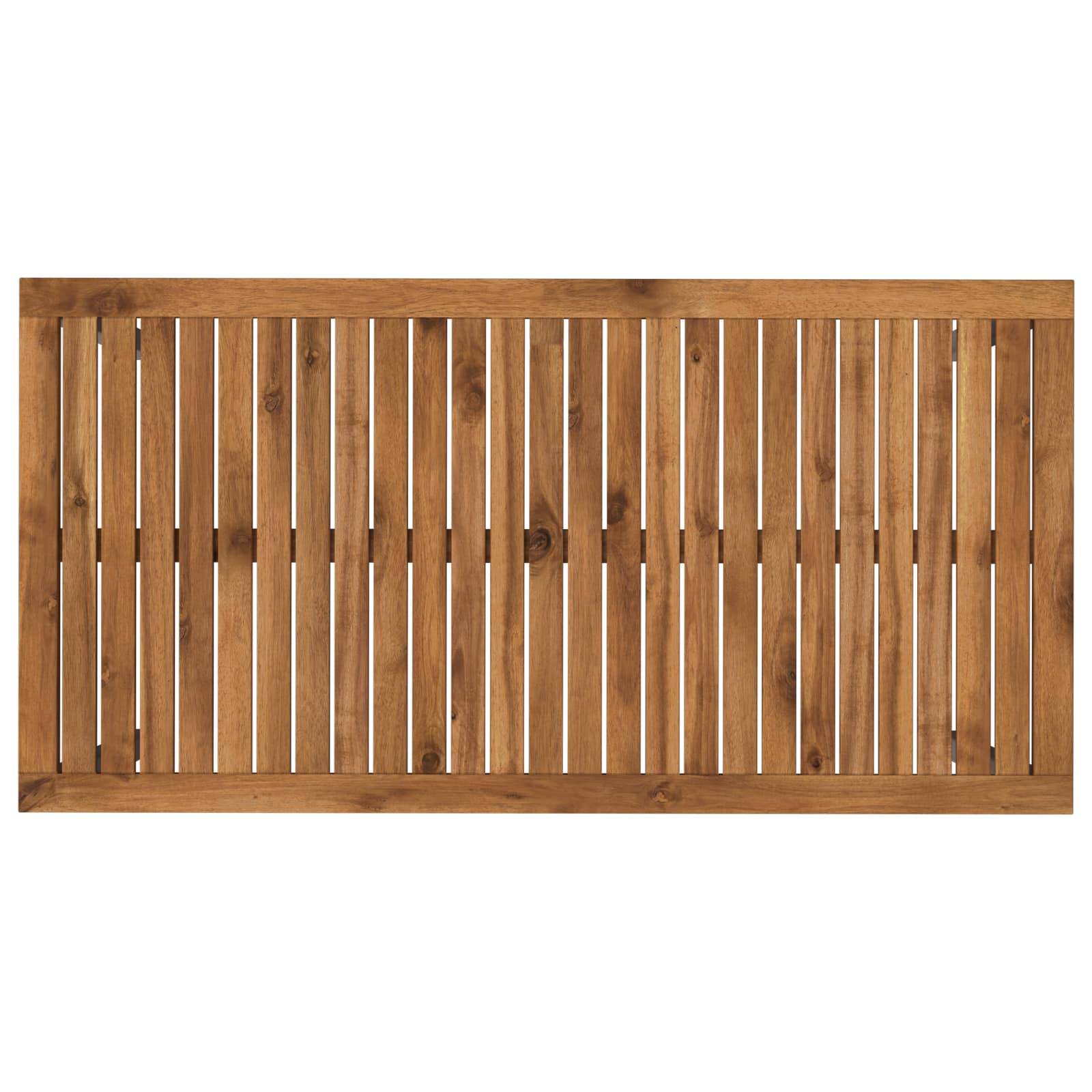 vidaXL Gartentisch Natürlich und Weiß 108,5 x 55 x 75 cm