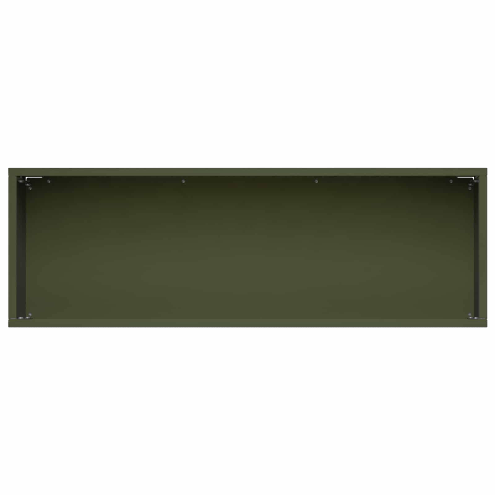 vidaXL Garten-Pflanzgefäß Olivgrün 60 x 20 x 20 cm Kaltgewalzter Stahl