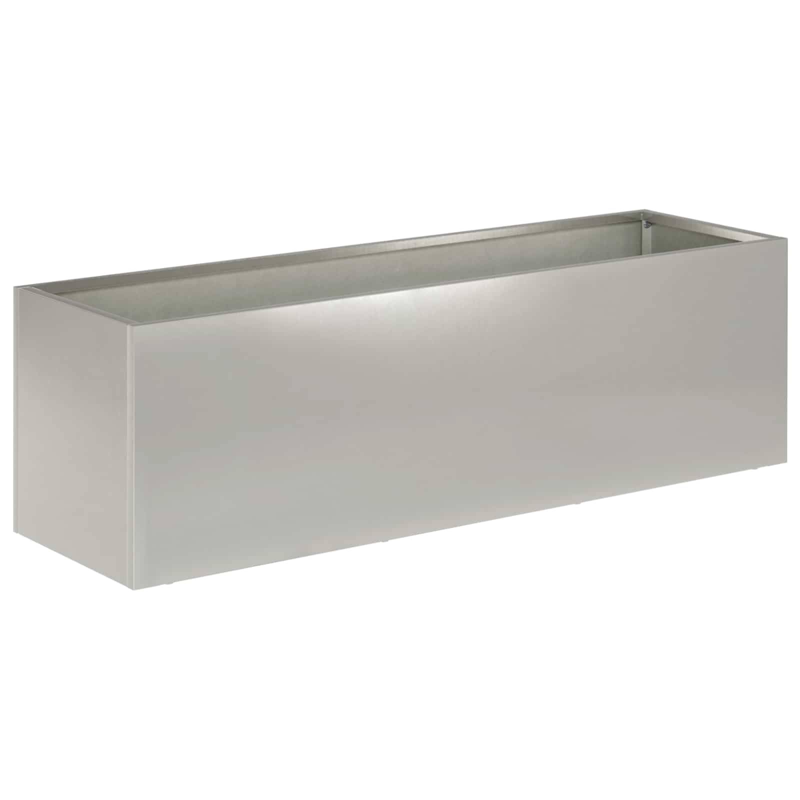 vidaXL Garten-Pflanzgefäß 2 stk. Silber 80 x 30 x 30 cm Edelstahl