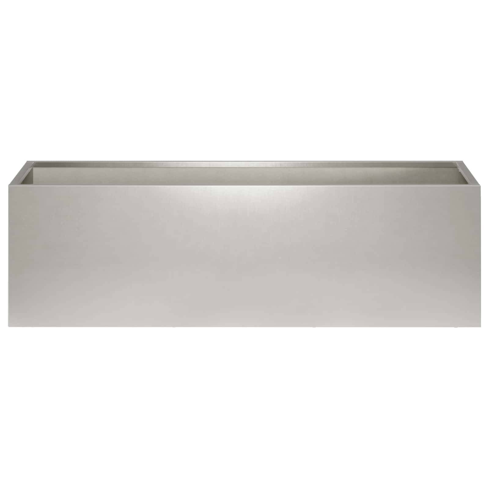 vidaXL Garten-Pflanzgefäß 2 stk. Silber 80 x 30 x 30 cm Edelstahl