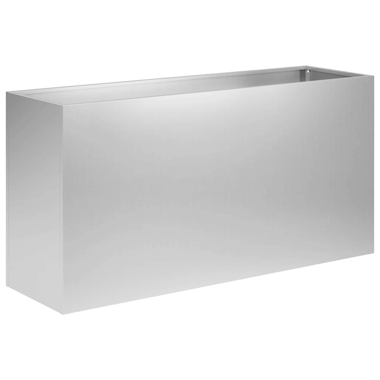 vidaXL Garten-Pflanzgefäß 2 stk. Silber 100 x 30 x 50 cm