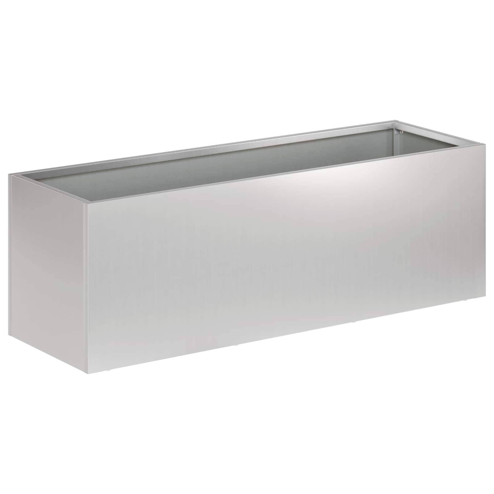 vidaXL Garten-Pflanzgefäß 2 stk. Silber 40 x 20 x 20 cm