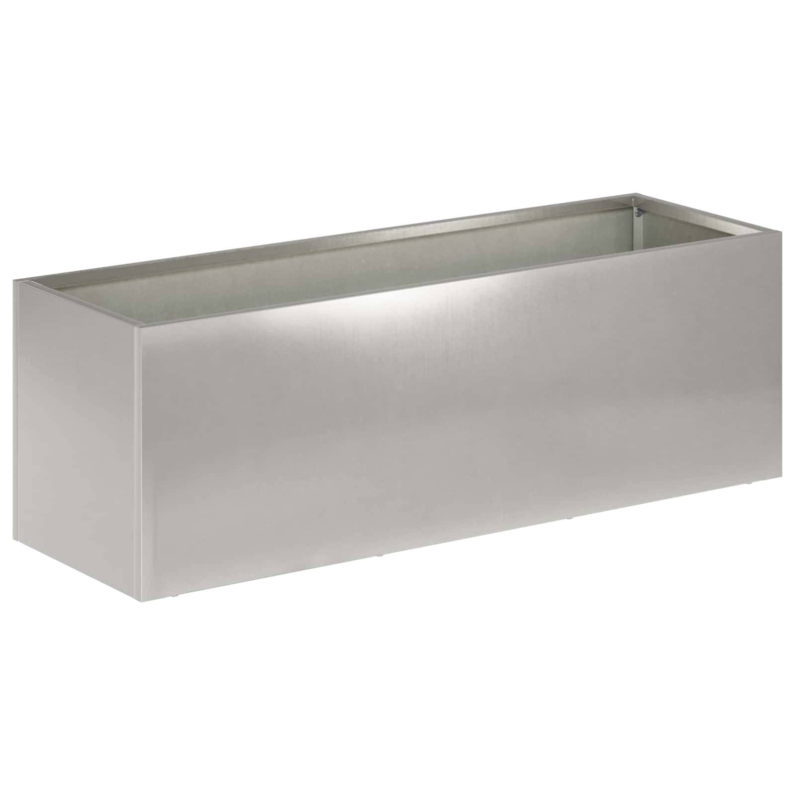 vidaXL Garten-Pflanzgefäß Silber 60 x 20 x 20 cm Edelstahl
