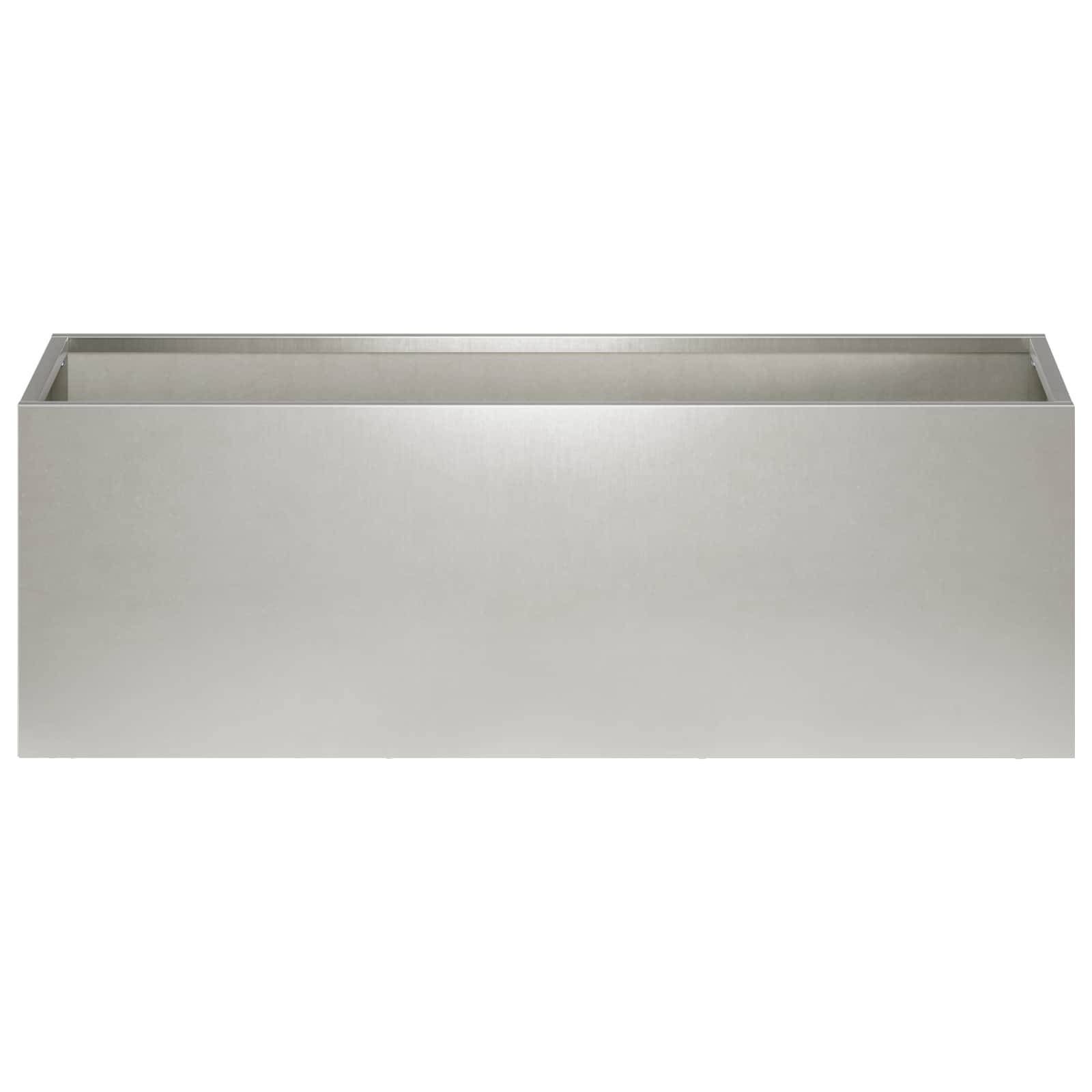 vidaXL Garten-Pflanzgefäß Silber 60 x 20 x 20 cm Edelstahl