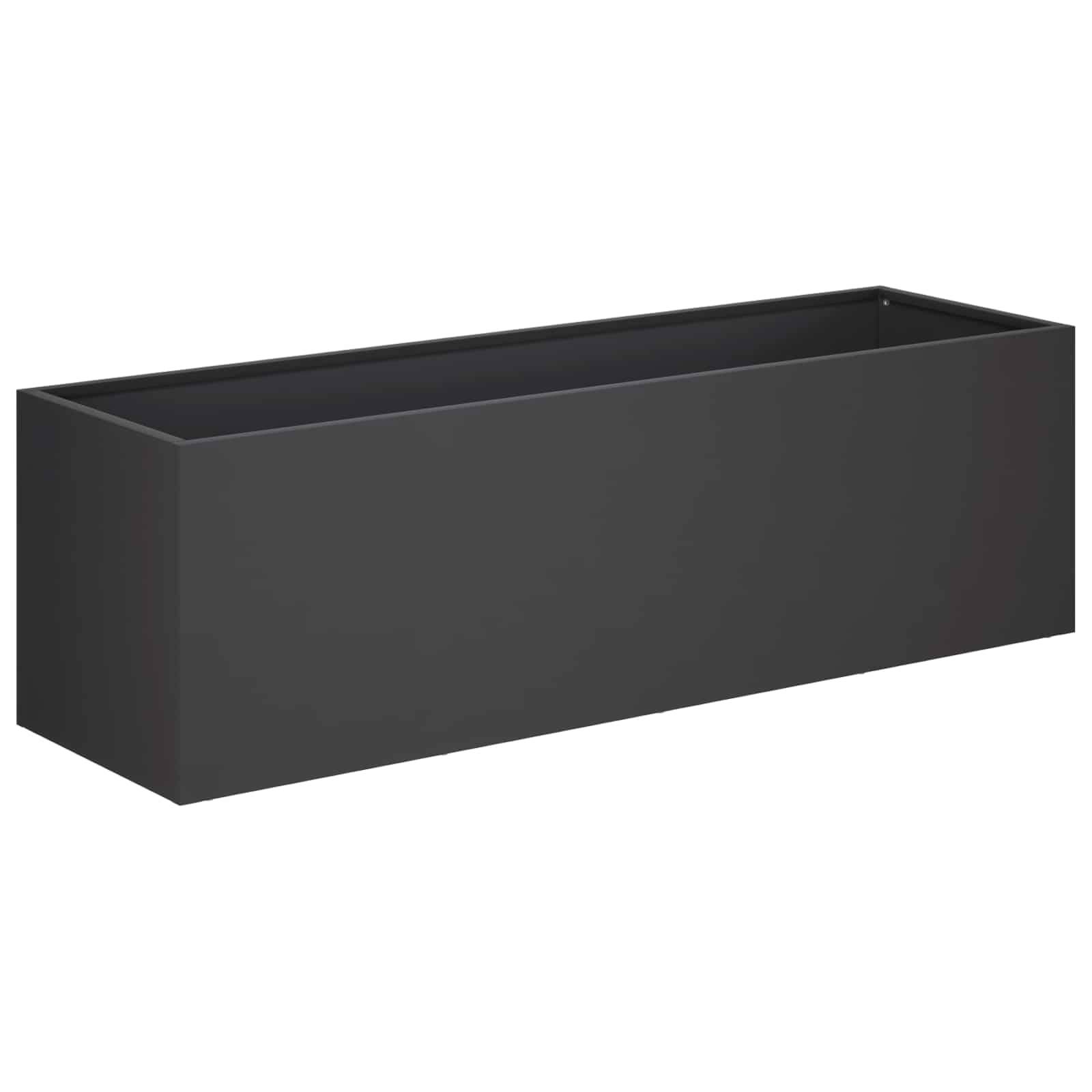 vidaXL Garten-Pflanzgefäß 2 stk. Schwarz 80 x 30 x 30 cm
