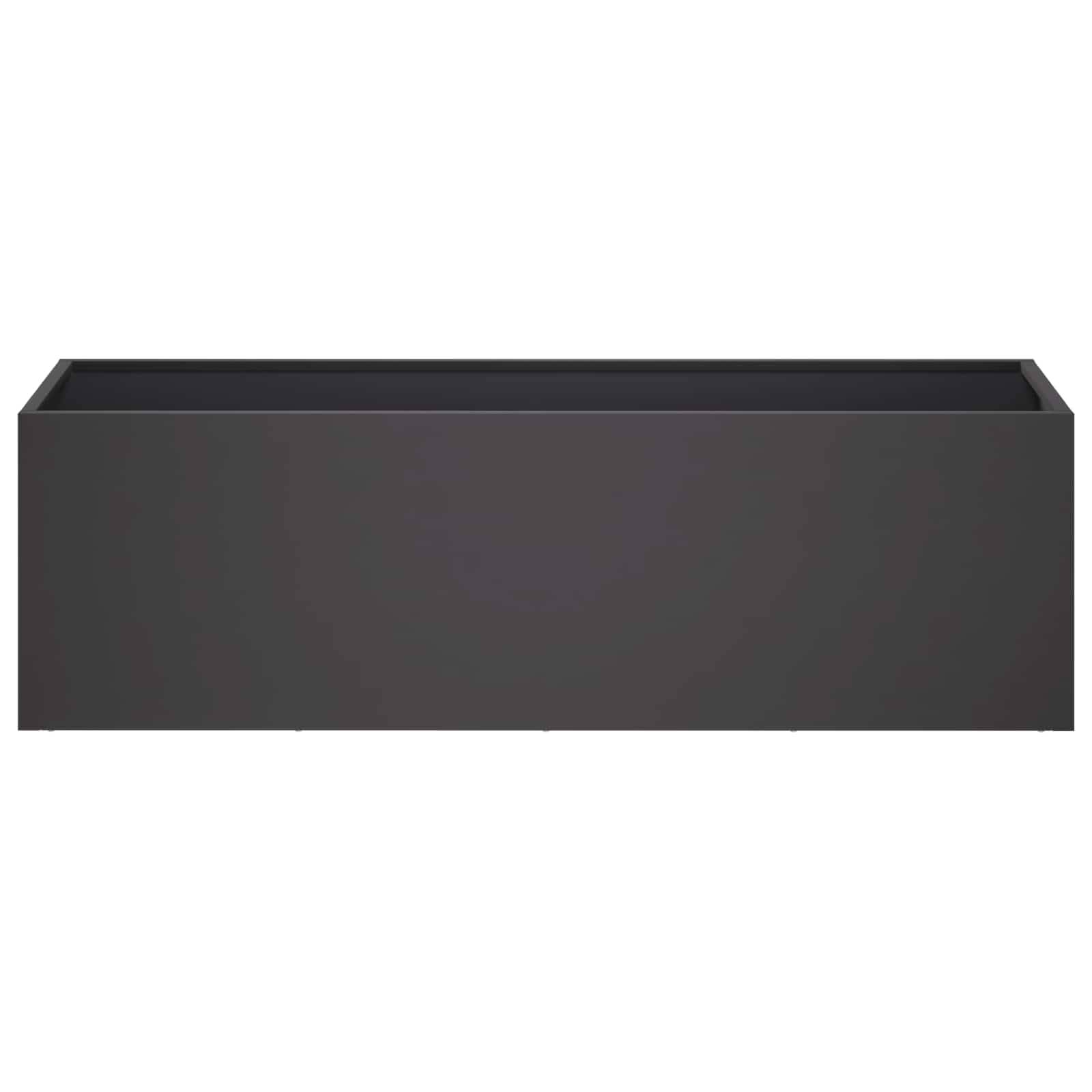 vidaXL Garten-Pflanzgefäß 2 stk. Schwarz 80 x 30 x 30 cm
