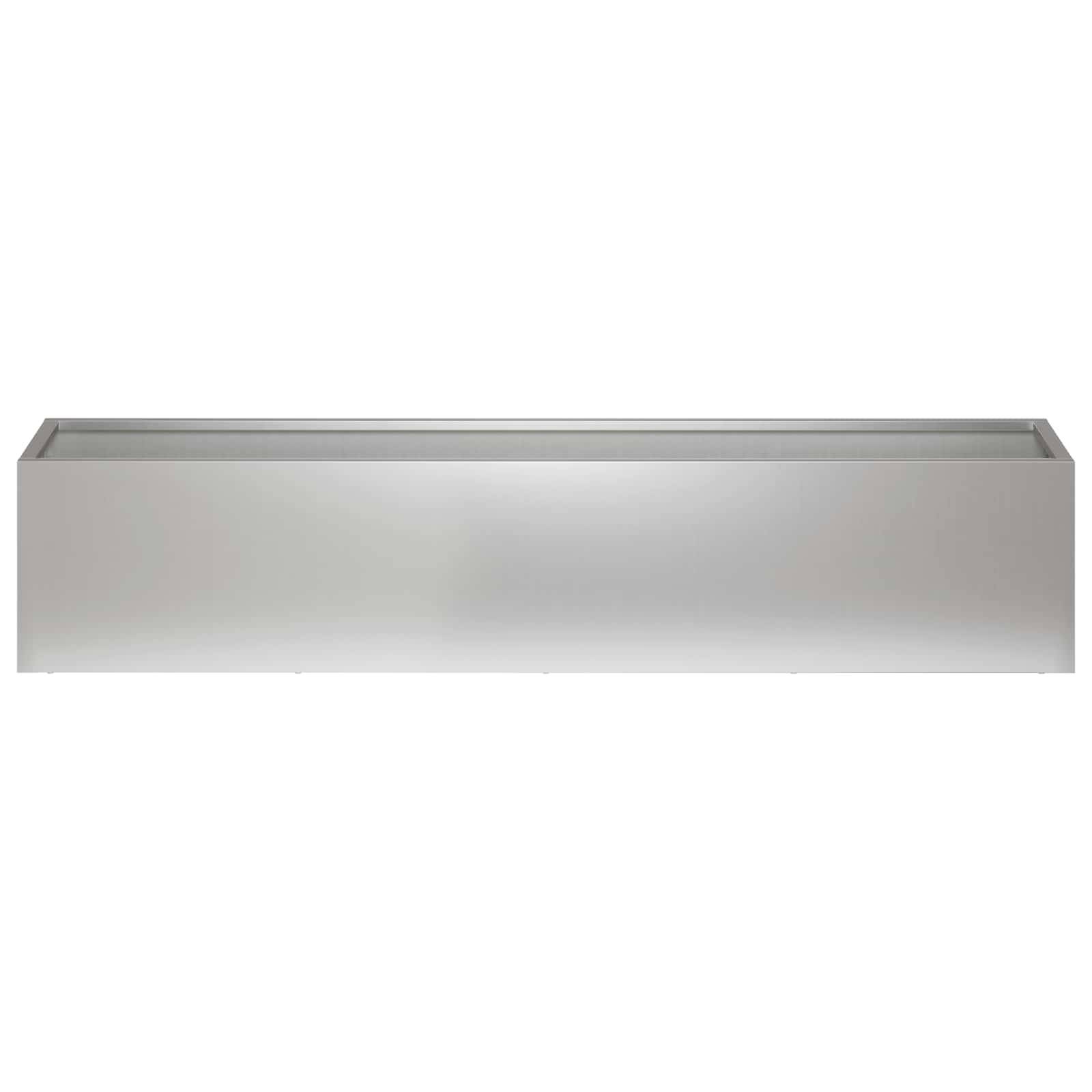vidaXL Garten-Pflanzgefäß Silber 100 x 20 x 20 cm Verzinkter Stahl