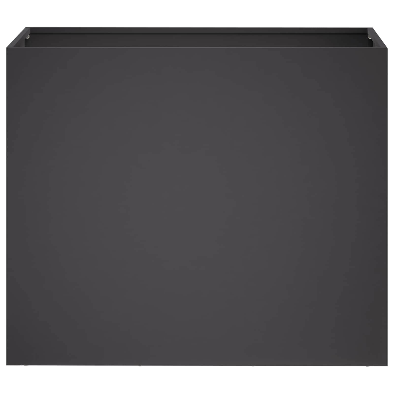 vidaXL Garten-Pflanzgefäß Schwarz 60 x 30 x 40 cm Kaltgewalzter Stahl