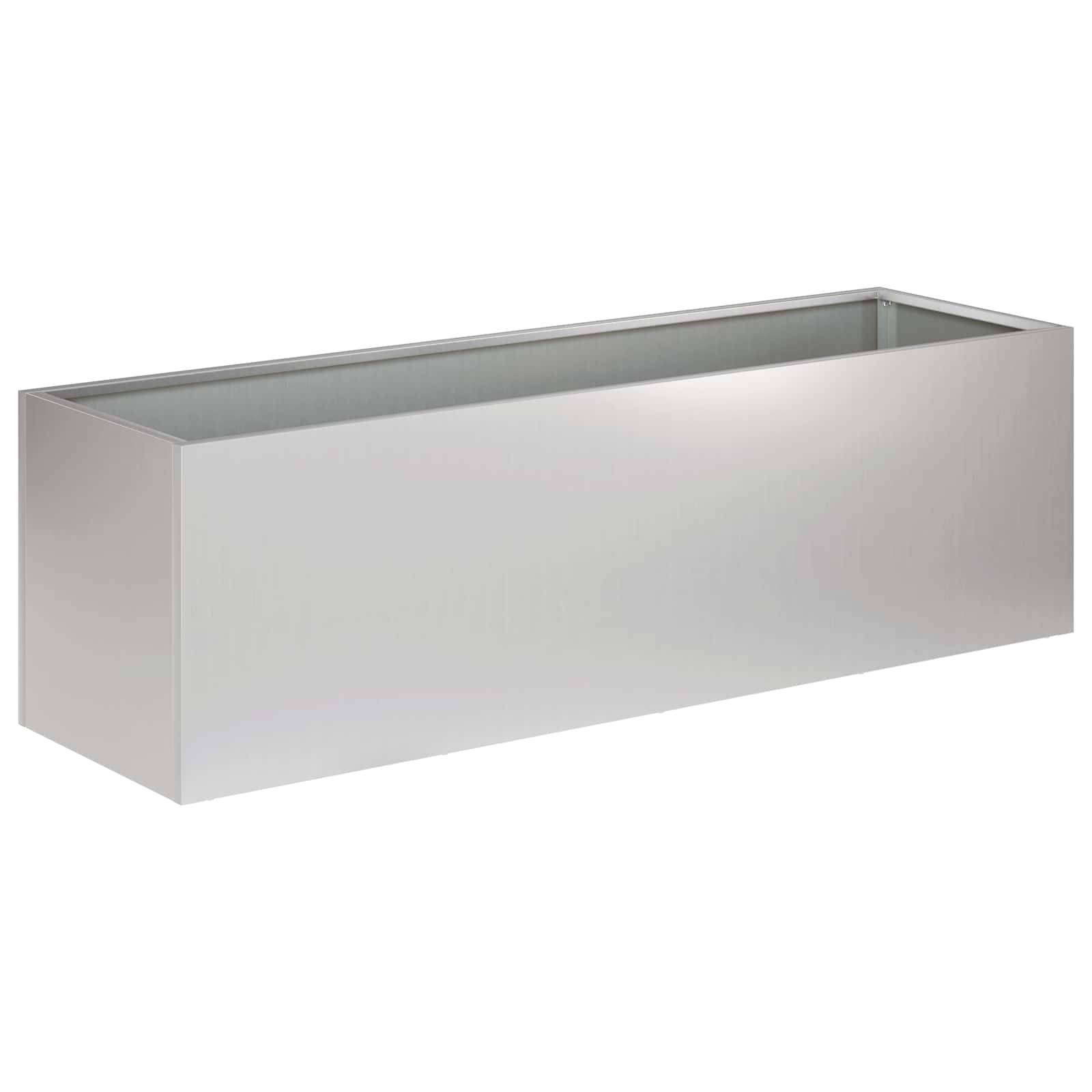 vidaXL Garten-Pflanzgefäß Silber 100 x 30 x 30 cm Verzinkter Stahl