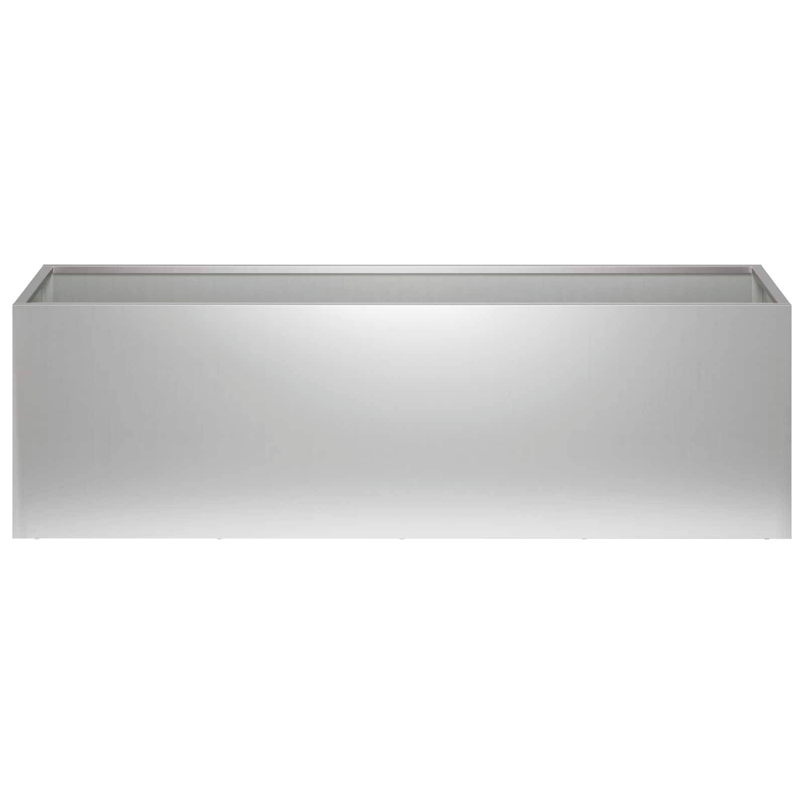 vidaXL Garten-Pflanzgefäß Silber 100 x 30 x 30 cm Verzinkter Stahl