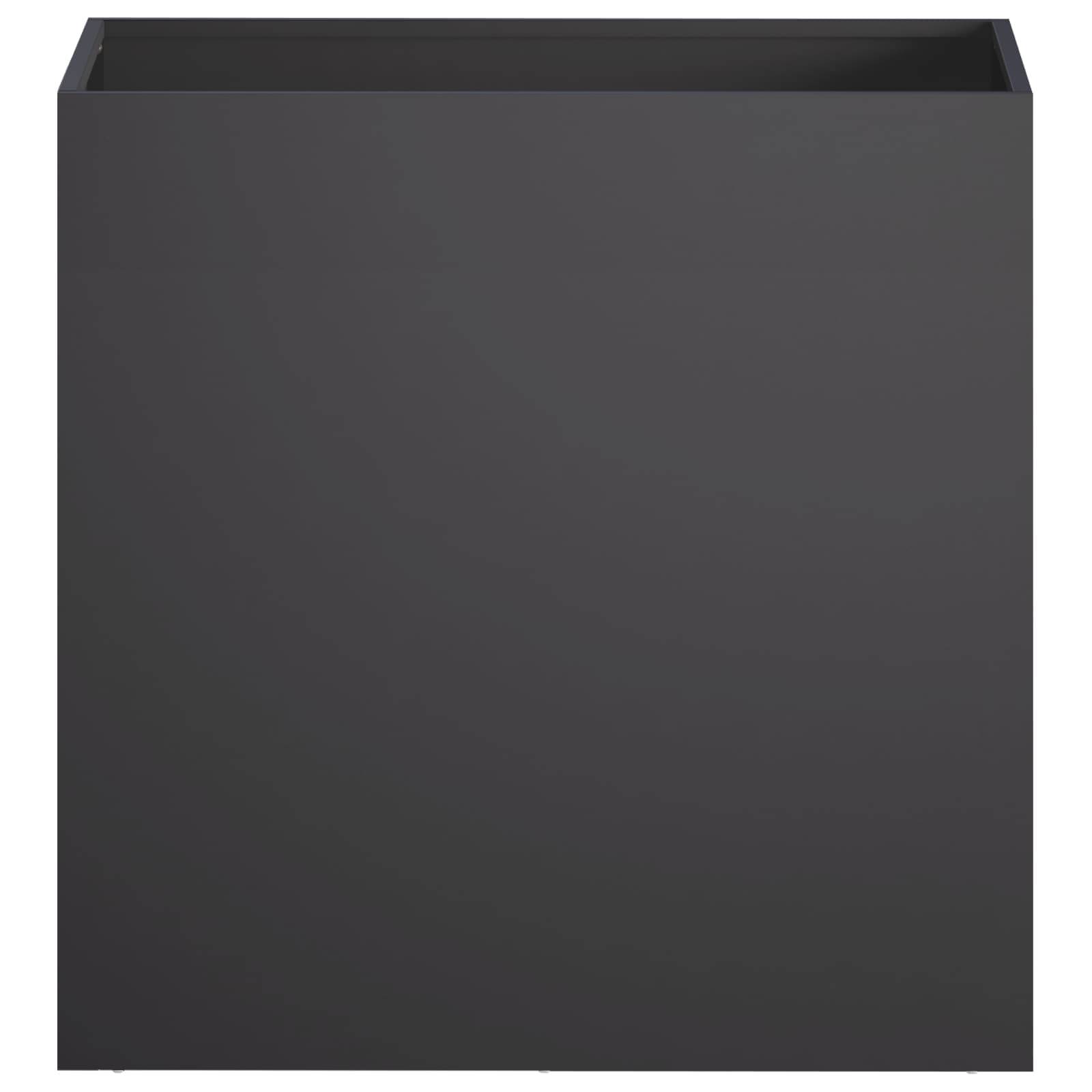 vidaXL Garten-Pflanzgefäß Schwarz 50 x 30 x 40 cm Kaltgewalzter Stahl
