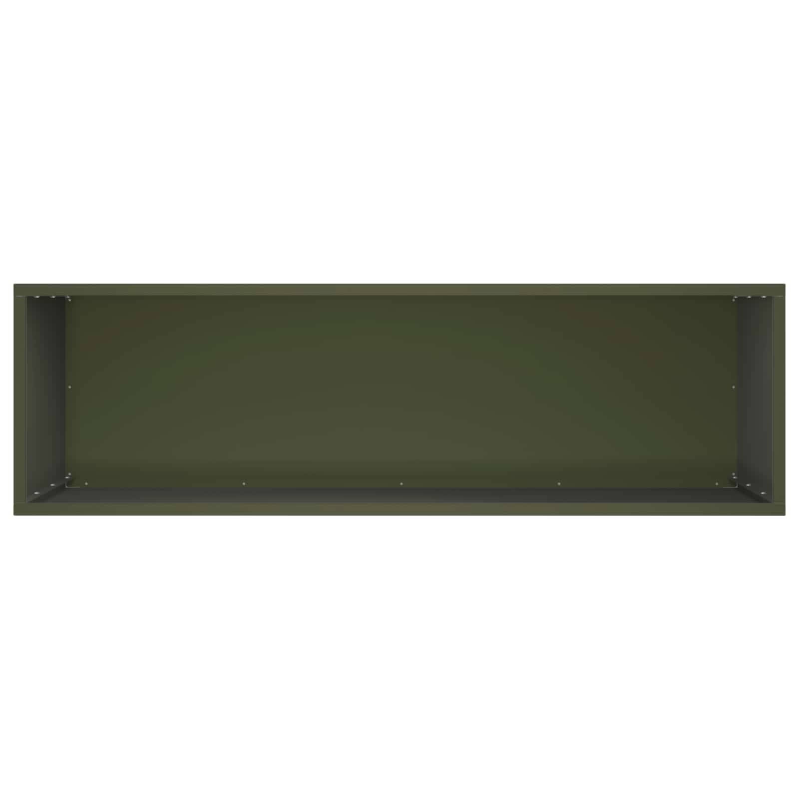 vidaXL Garten-Pflanzgefäß Olivgrün 100 x 30 x 40 cm