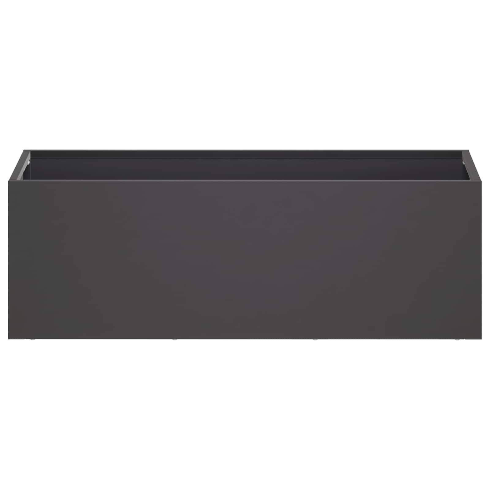vidaXL Garten-Pflanzgefäß Schwarz 40 x 20 x 20 cm Kaltgewalzter Stahl