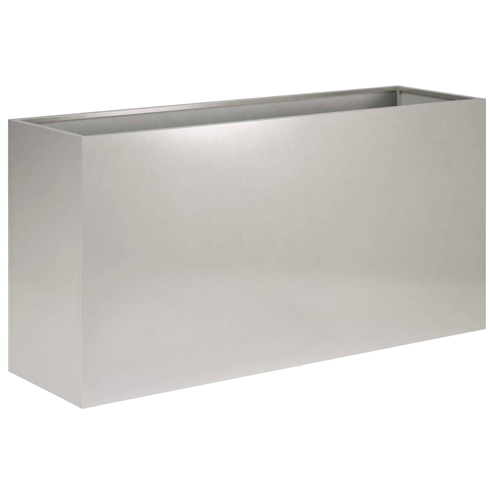 vidaXL Garten-Pflanzgefäß Silber 100 x 30 x 50 cm Edelstahl
