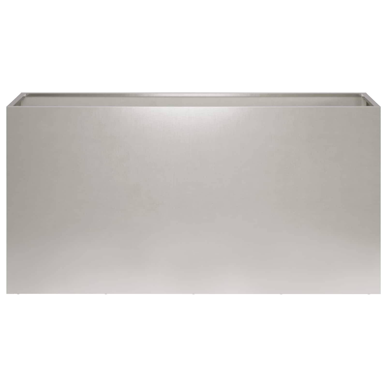 vidaXL Garten-Pflanzgefäß Silber 100 x 30 x 50 cm Edelstahl