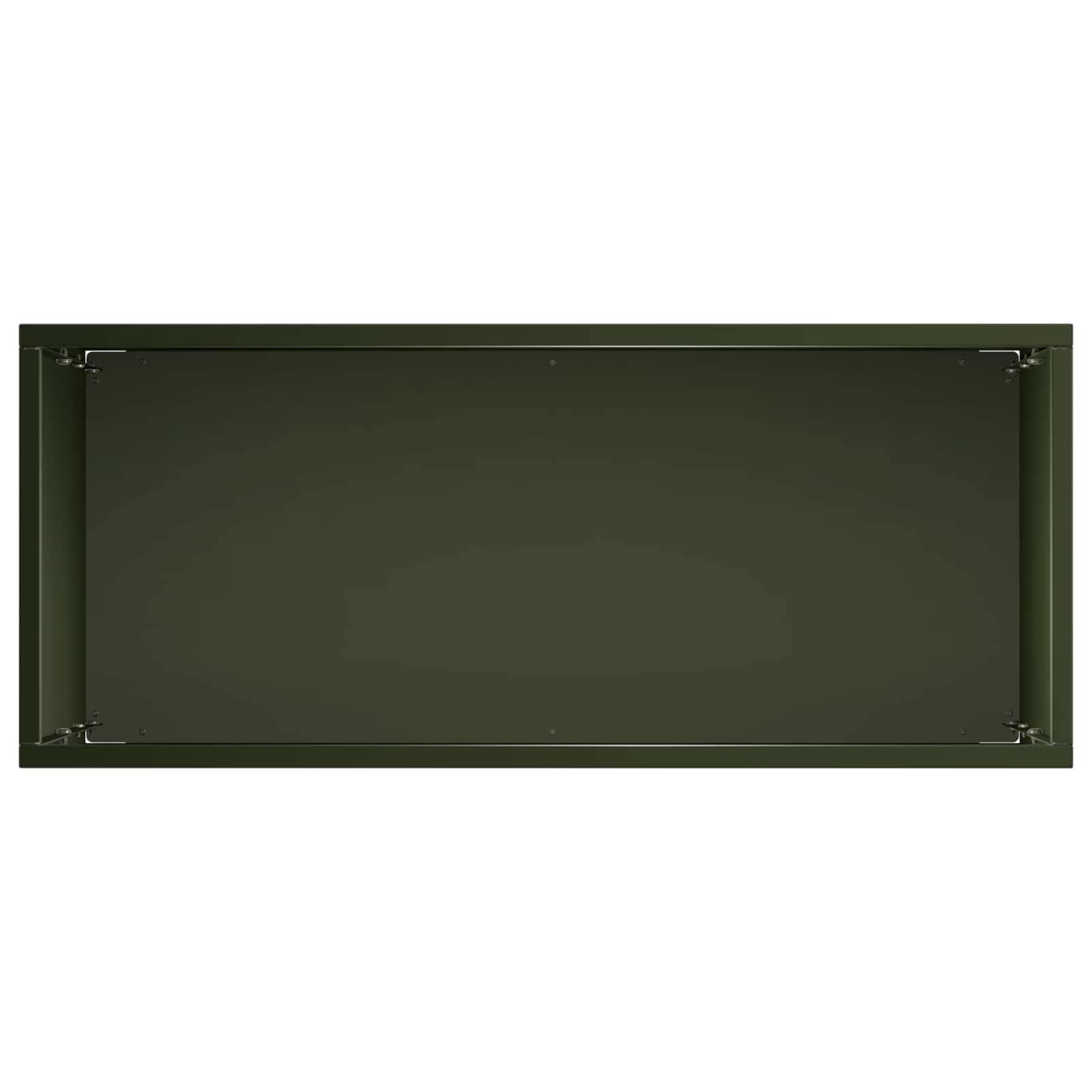 vidaXL Garten-Pflanzgefäß Olivgrün 40 x 20 x 75 cm Kaltgewalzter Stahl