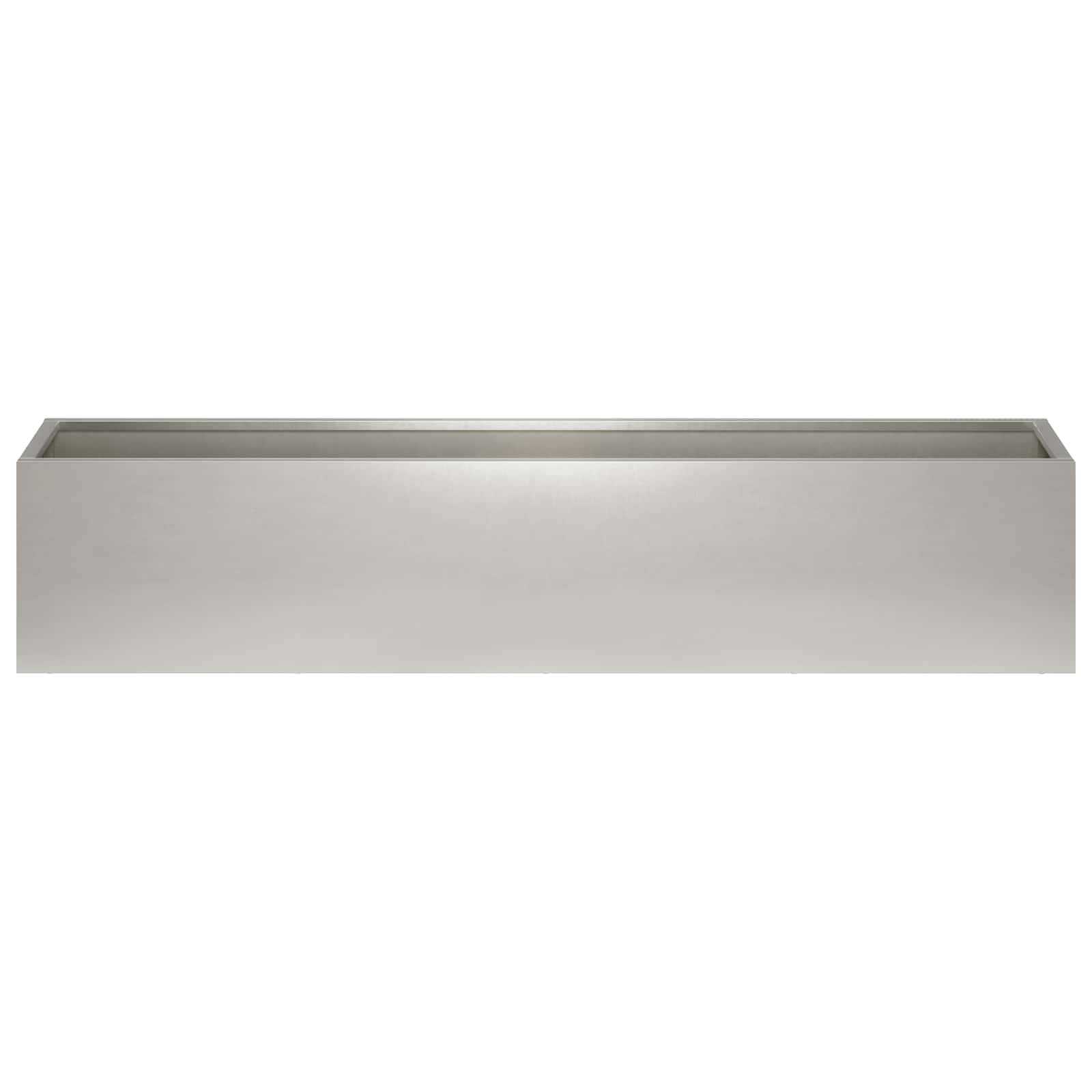 vidaXL Garten-Pflanzgefäß Silber 100 x 20 x 20 cm Edelstahl
